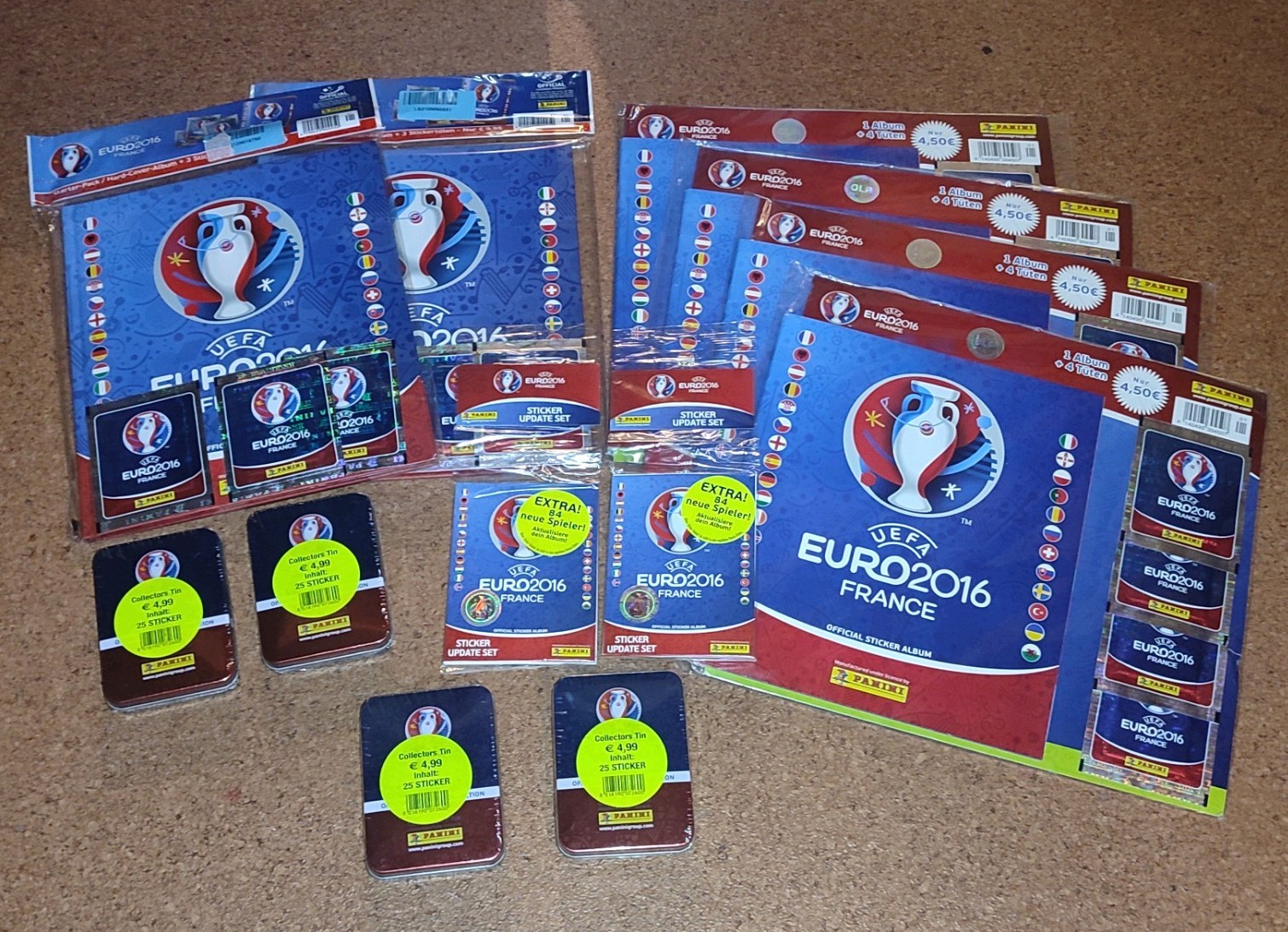 Panini UEFA Euro 2016 France *Euro 2016 ""Set: Hardcover + Starter + Update + MiniTin""