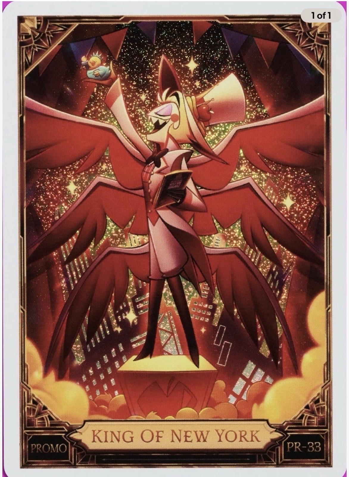 NYCC 2026 PSA HAZBIN HOTEL LUCIFER KING OF NEW YORK CARD IN HAND & SHIPS TODAY‼️ NYCC 2026 PSA HAZBIN HOTEL LUCIFER KING OF NEW YORK CARD IN HAND & SHIPS TODAY‼️