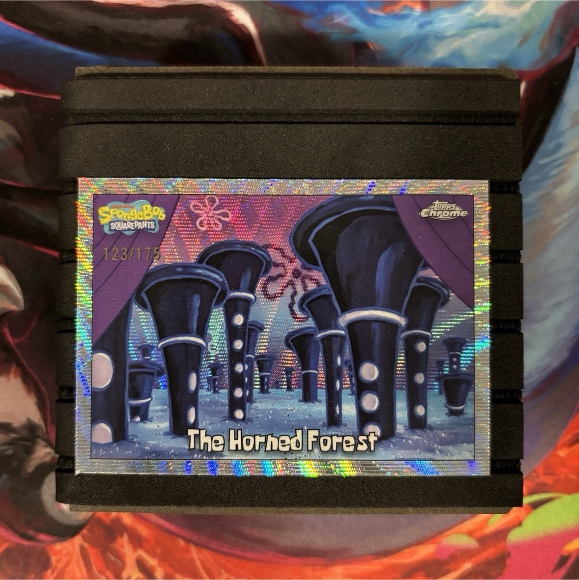 Topps 2025 Chrome SpongeBob The Horned Forest #168 Parallel 123/175