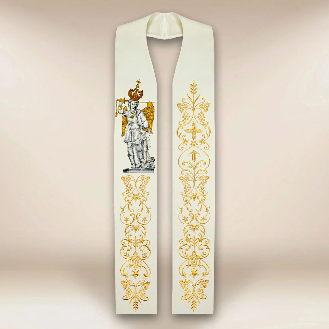 Embroidered Stole “Archangel Michael from Mount Gargano” Embroidered Stole “Archangel Michael from Mount Gargano”