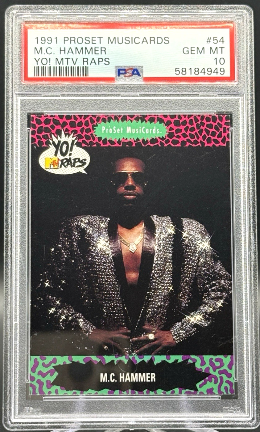 1991 Proset Musicards Yo MTV Raps M.C. Hammer #54 PSA POP 2 1991 Proset Musicards Yo MTV Raps M.C. Hammer #54 PSA POP 2