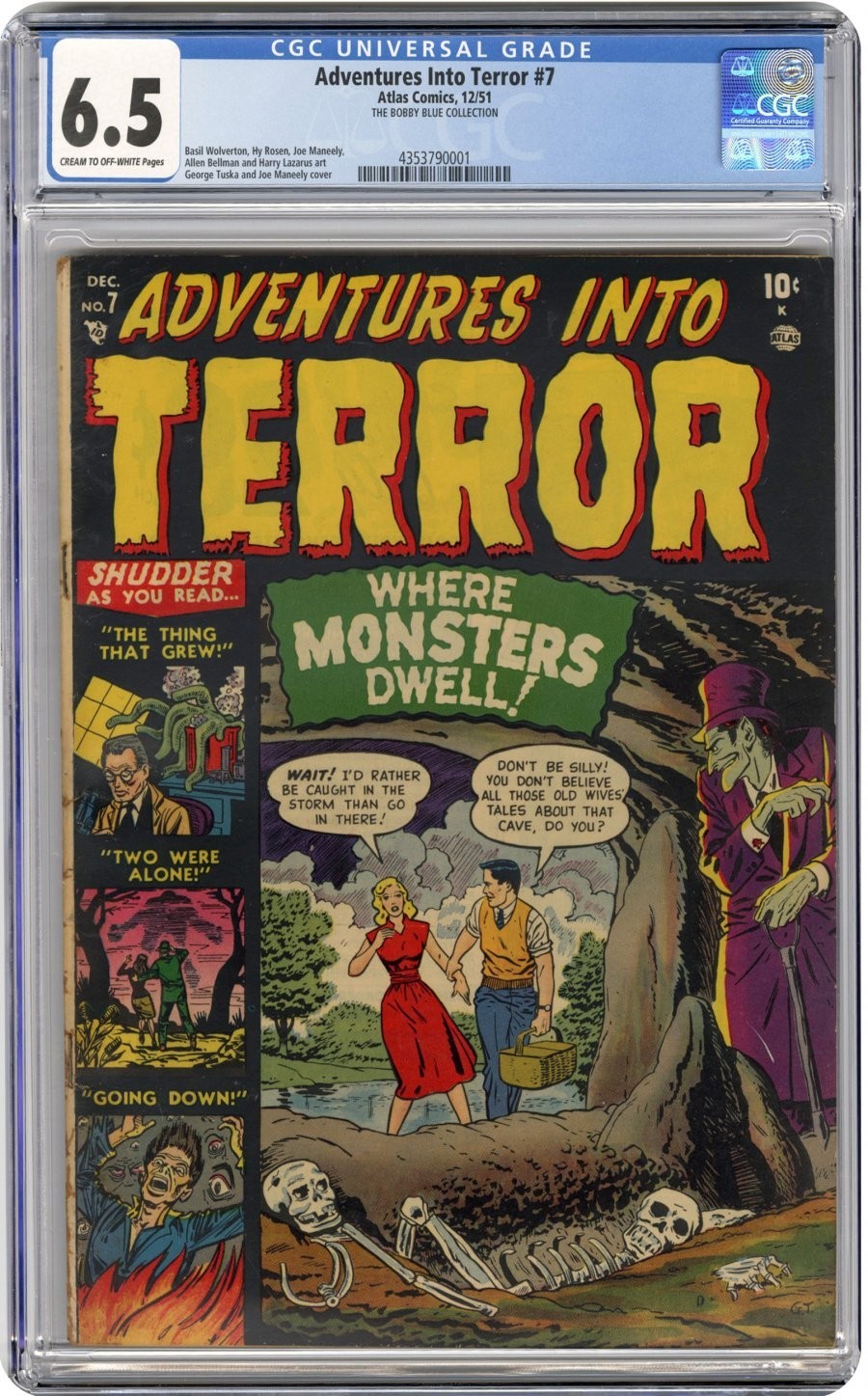 Adventures Into Terror 7 CGC 6.5 Bobby Blue 1st Where Monsters Dwell 1951 Atlas Adventures Into Terror 7 CGC 6.5 Bobby Blue 1st Where Monsters Dwell 1951 Atlas
