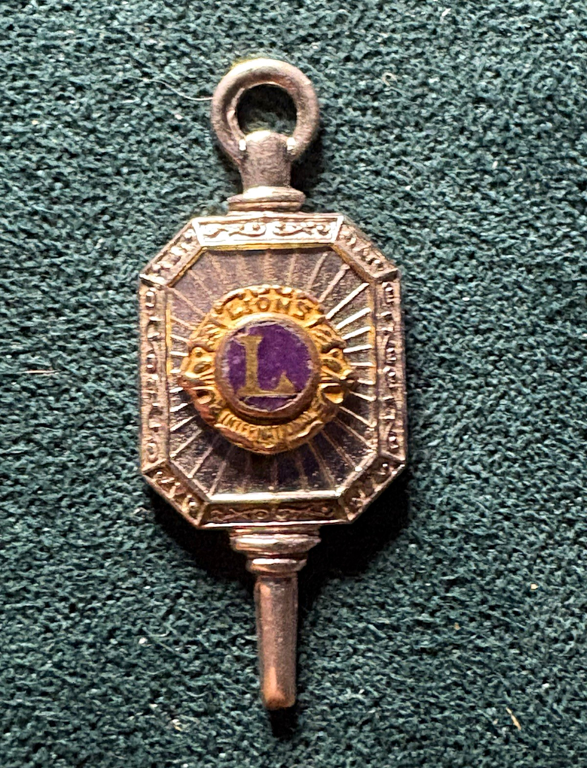 Vintage Lions Club International Key Fob Charm Pendant Key Charm L-2093 U67 Vintage Lions Club International Key Fob Charm Pendant Key Charm L-2093 U67