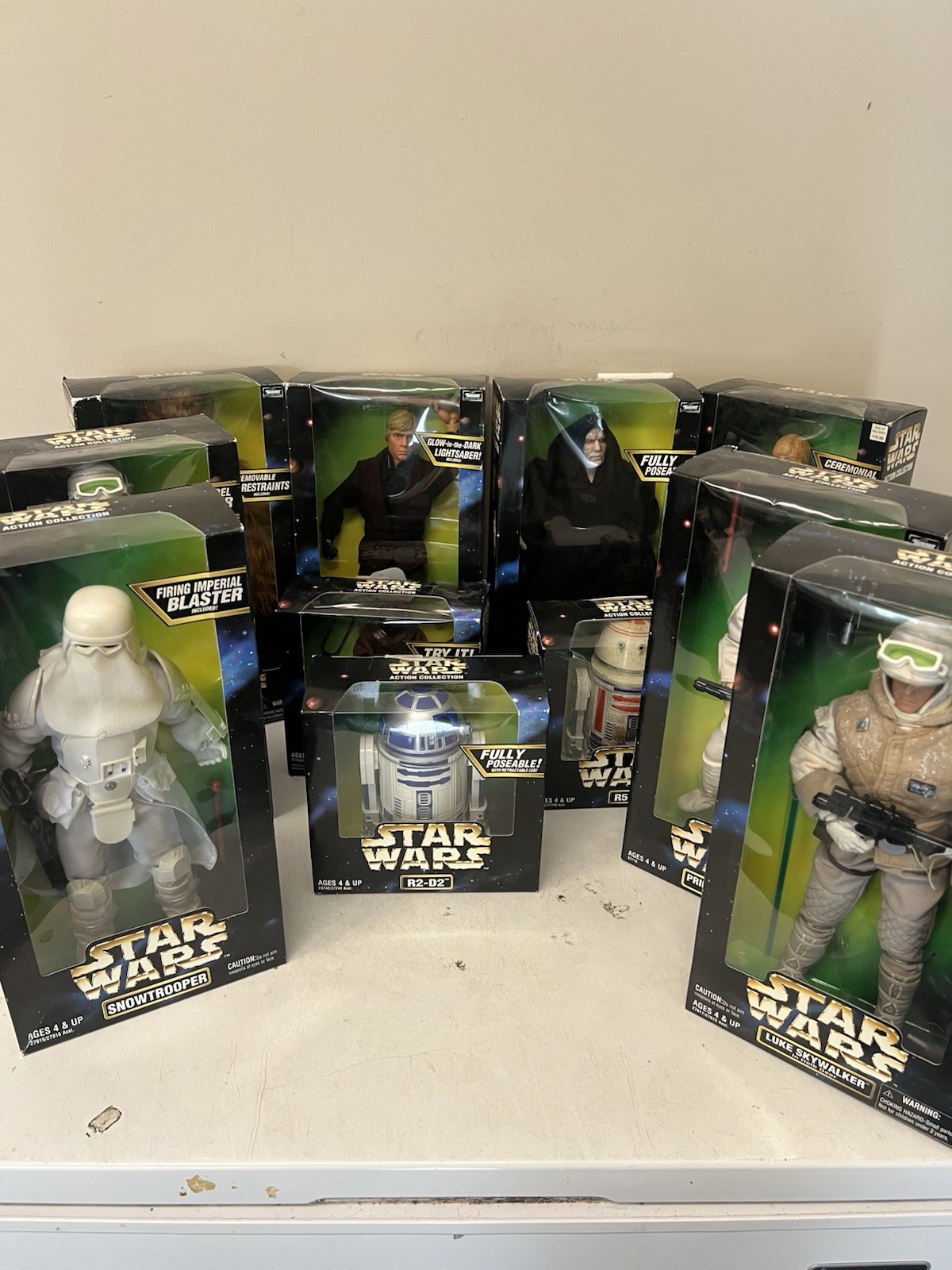 Kenner Star Wars Action Collection 12" Figure Lot 1997 Of 11. New Luke. Han Kenner Star Wars Action Collection 12" Figure Lot 1997 Of 11. New Luke. Han