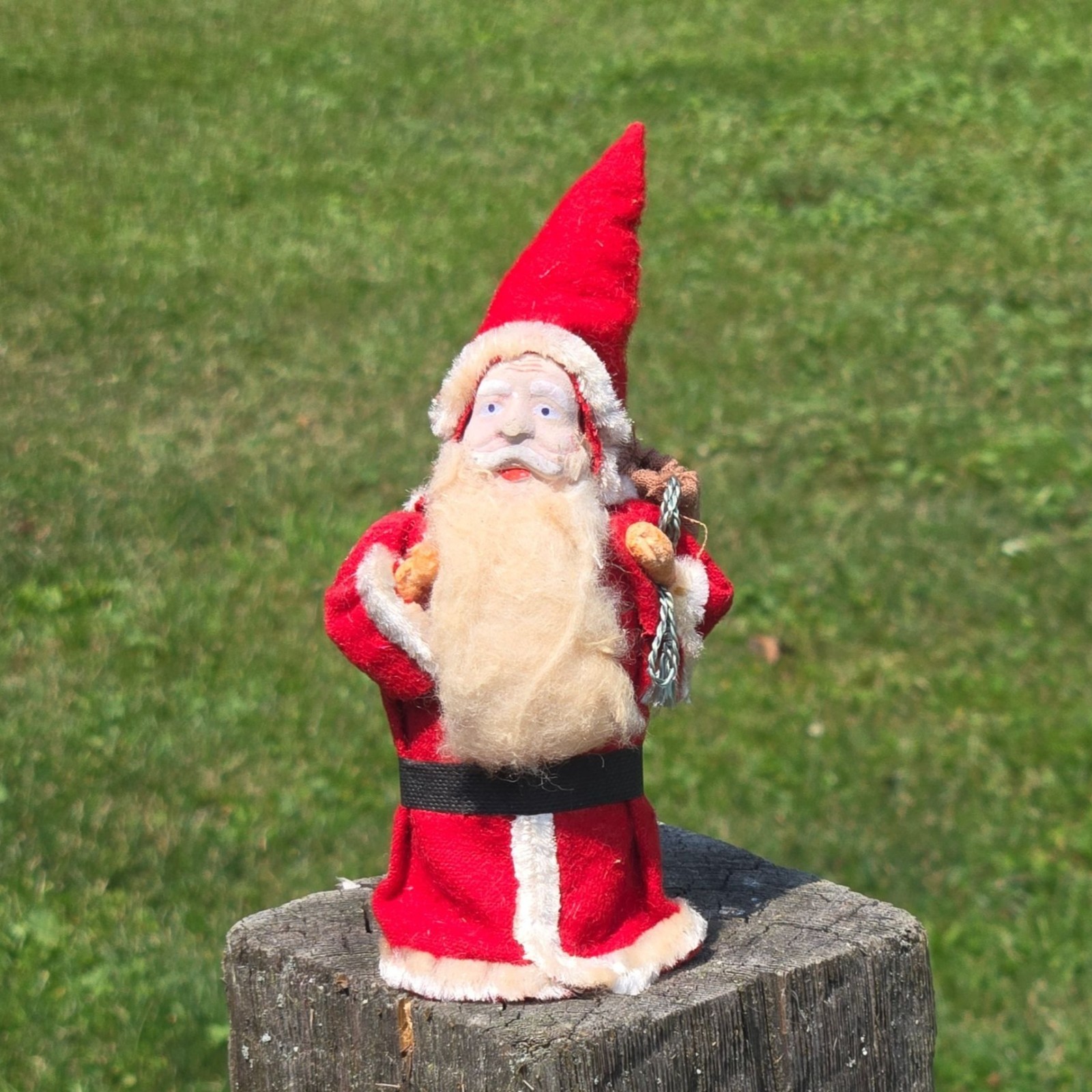 Vintage clay composition Santa1950s Japan Christmas Collectible Candy container Vintage clay composition Santa1950s Japan Christmas Collectible Candy container