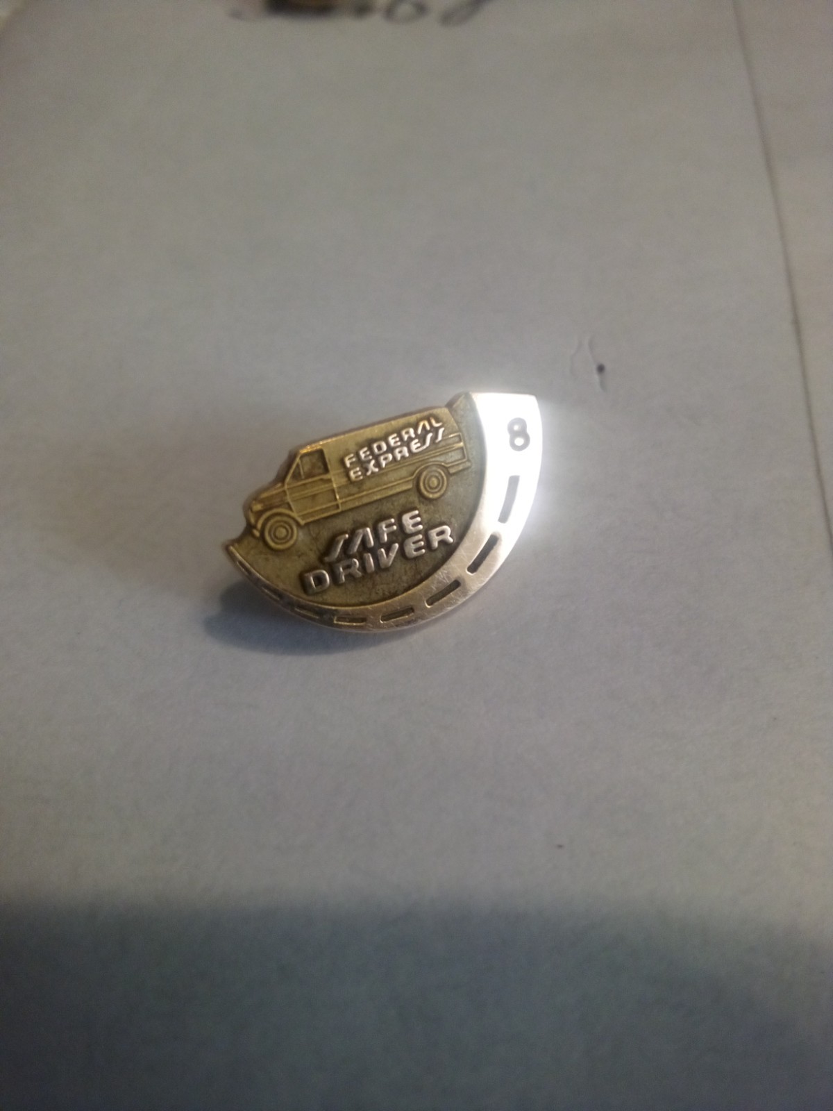 Vintage Federal Express Safe Driver milestone 8 lapel pin 10kt Solid Gold. Vintage Federal Express Safe Driver milestone 8 lapel pin 10kt Solid Gold.