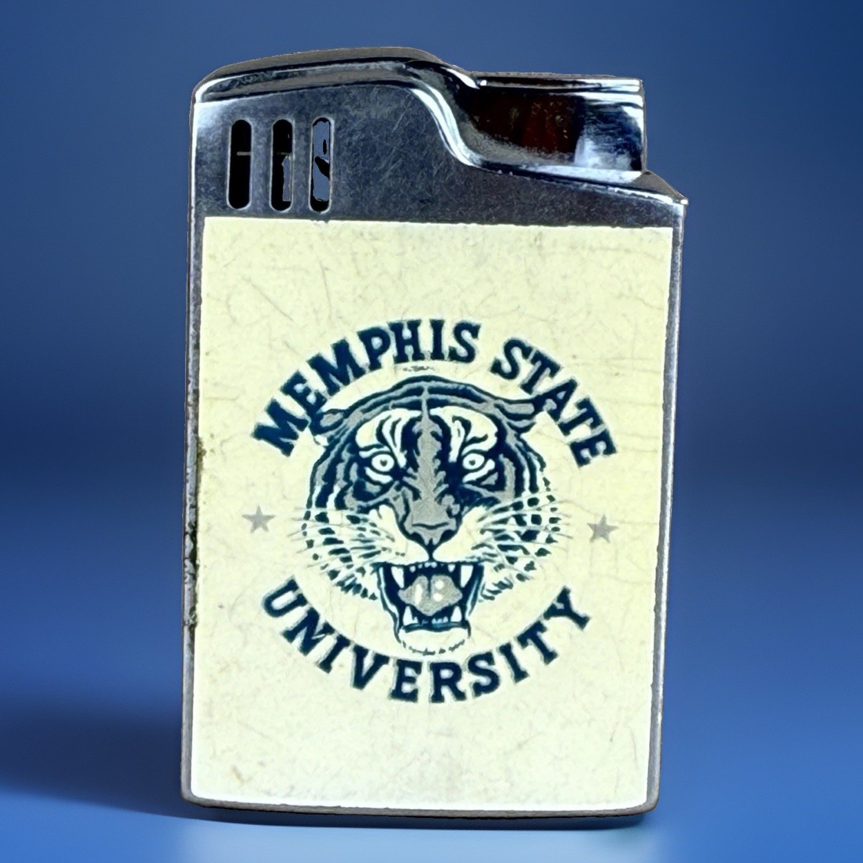 Vintage Memphis State University Musical Lighter Vintage Blue Bird Japan Tiger Vintage Memphis State University Musical Lighter Vintage Blue Bird Japan Tiger