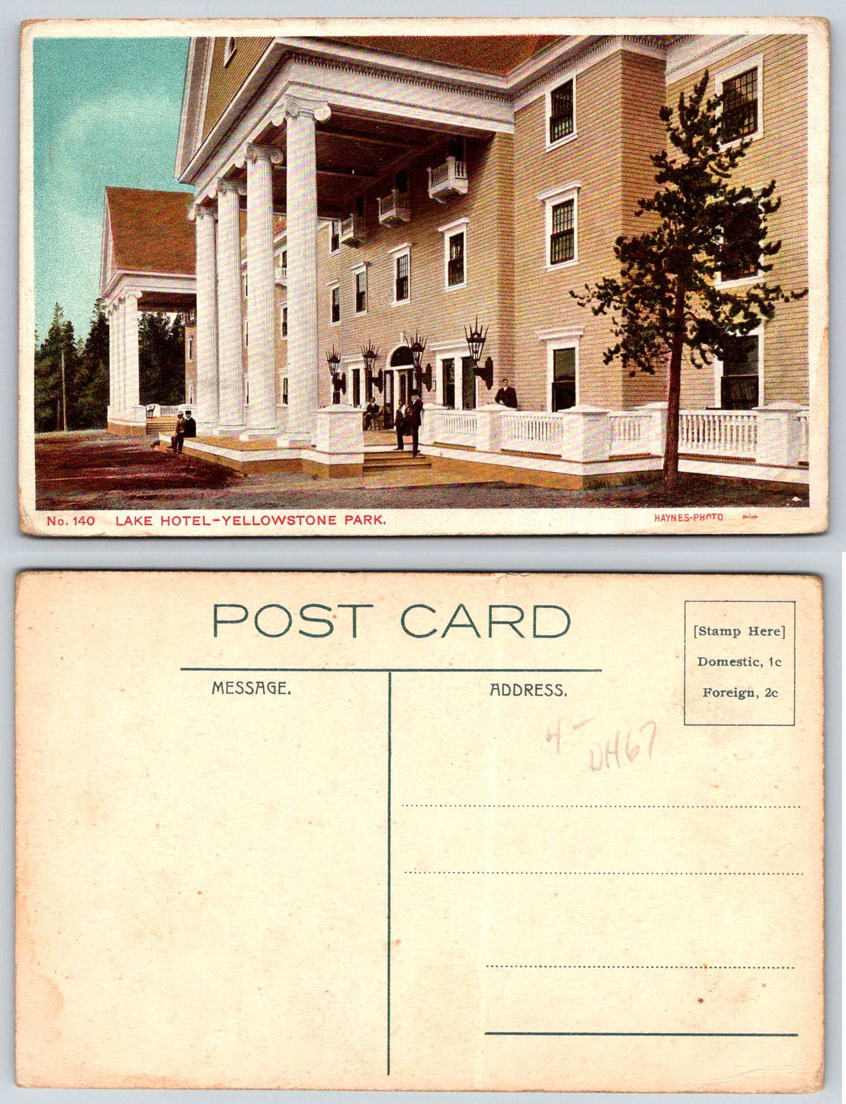 Yellowstone Lake Hotel Haynes Photo 140 Postcard AC18 Yellowstone Lake Hotel Haynes Photo 140 Postcard AC18