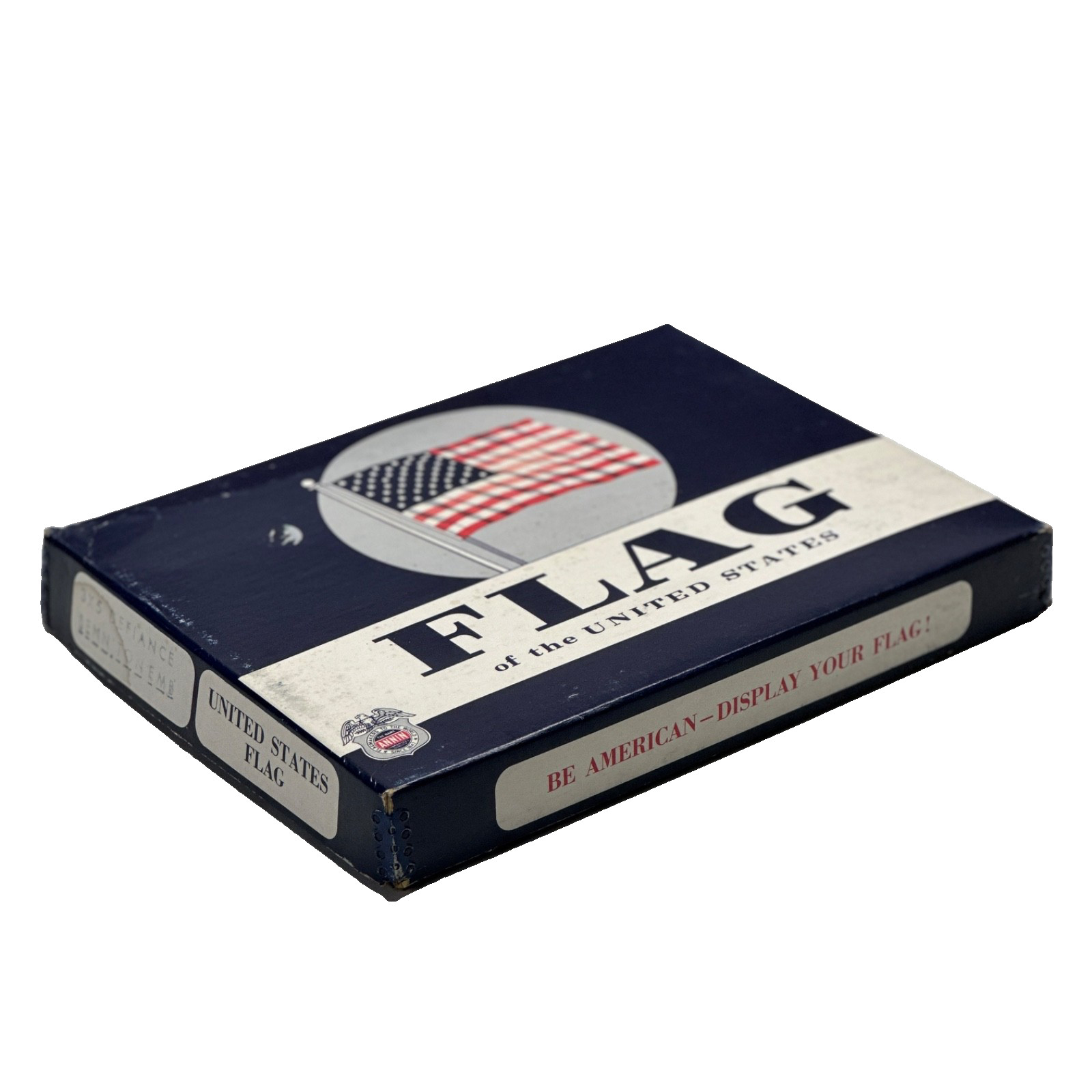 Vintage Annin Defiance Bennington 76 Flag 3x5 Cotton Embroidered Stars Box Vintage Annin Defiance Bennington 76 Flag 3x5 Cotton Embroidered Stars Box