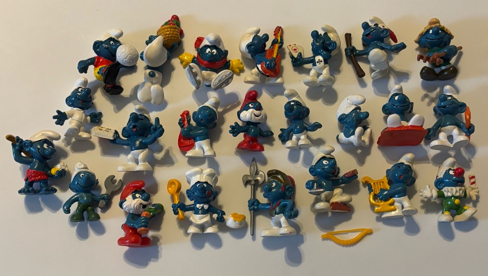 Vintage Smurf Figures Lot of 23 Schleich Peyo Pvc Figures 70s 80s