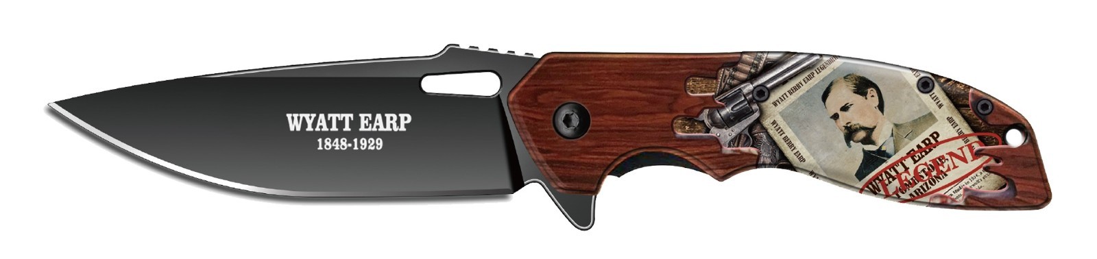 Wyatt Earp Collector's Edition Lawman Folding Pocket Knife - 8" Total Length Wyatt Earp Collector's Edition Lawman Folding Pocket Knife - 8" Total Length