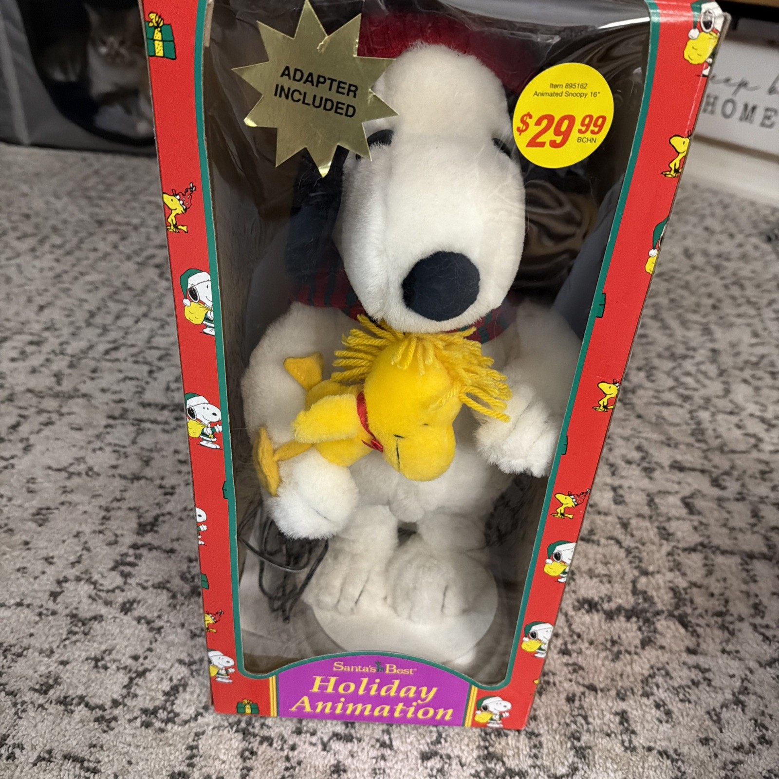 Vintage Peanuts: Santa’s Best Holiday Animation Snoopy Scarf & Woodstock w/Box Vintage Peanuts: Santa’s Best Holiday Animation Snoopy Scarf & Woodstock w/Box