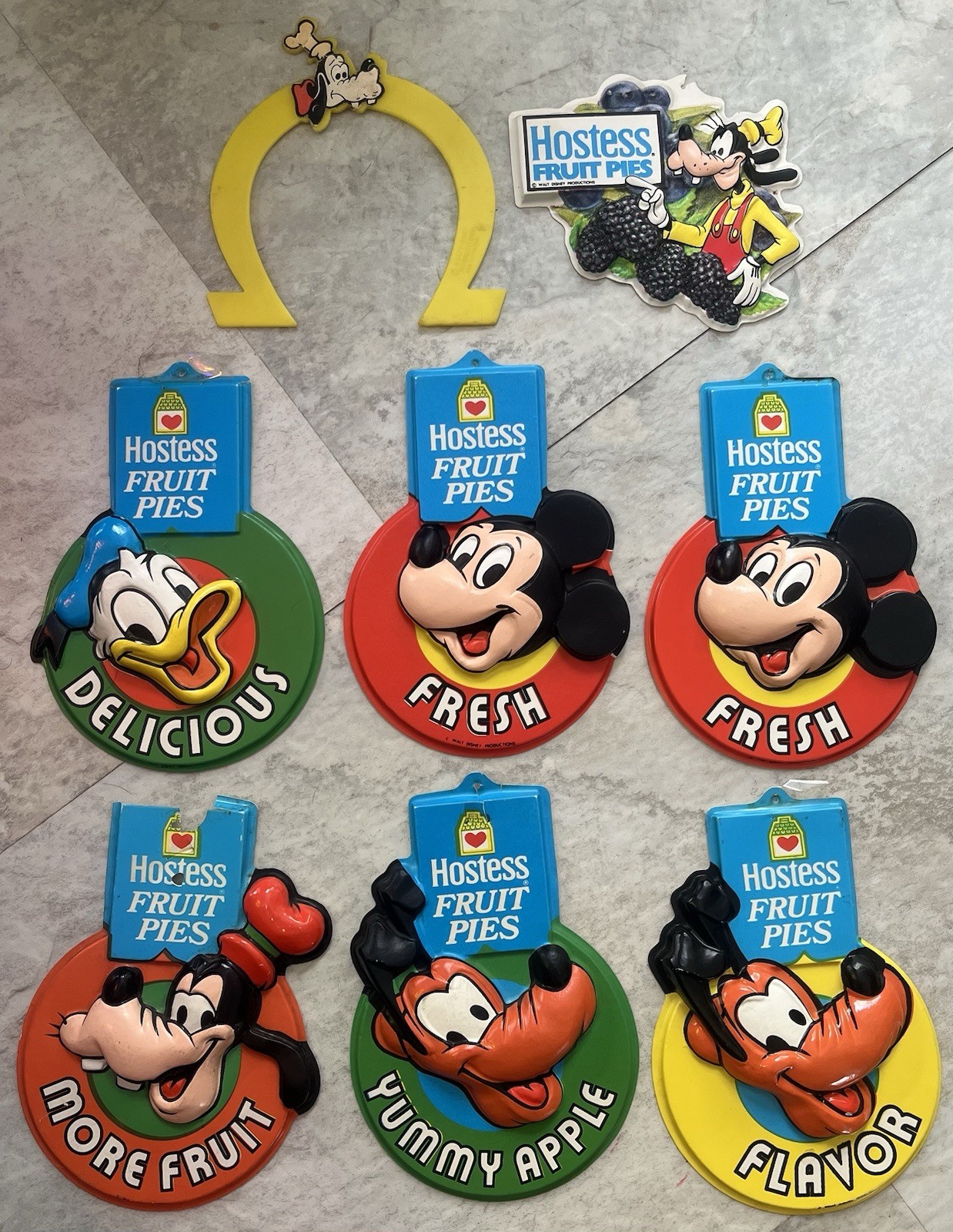 Vintage Hostess Fruit Pies Walt Disney Mickey Donald Goofy Pluto Advertising Lot Vintage Hostess Fruit Pies Walt Disney Mickey Donald Goofy Pluto Advertising Lot