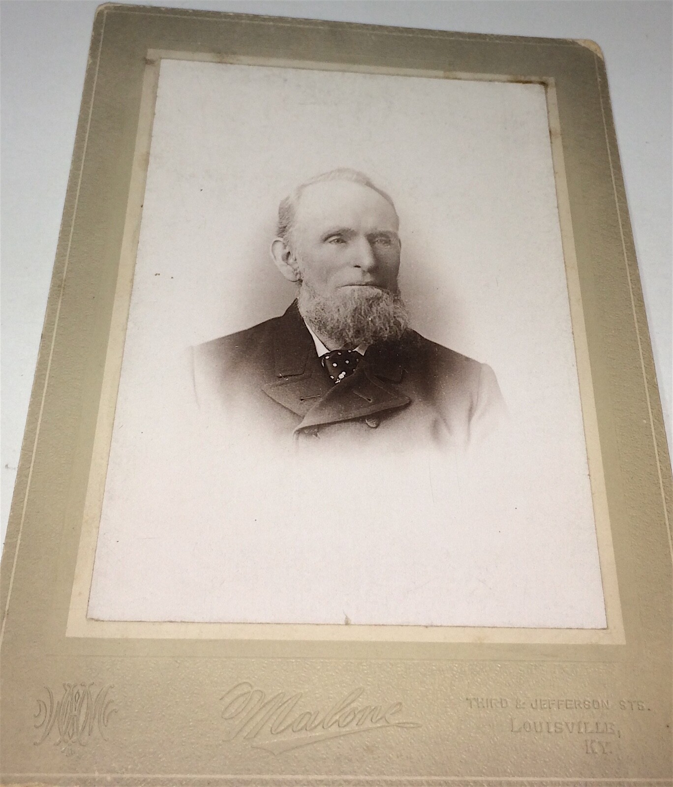 Rare Antique Southern American Old Man, Louisville, Kentucky Cabinet Photo US Rare Antique Southern American Old Man, Louisville, Kentucky Cabinet Photo US