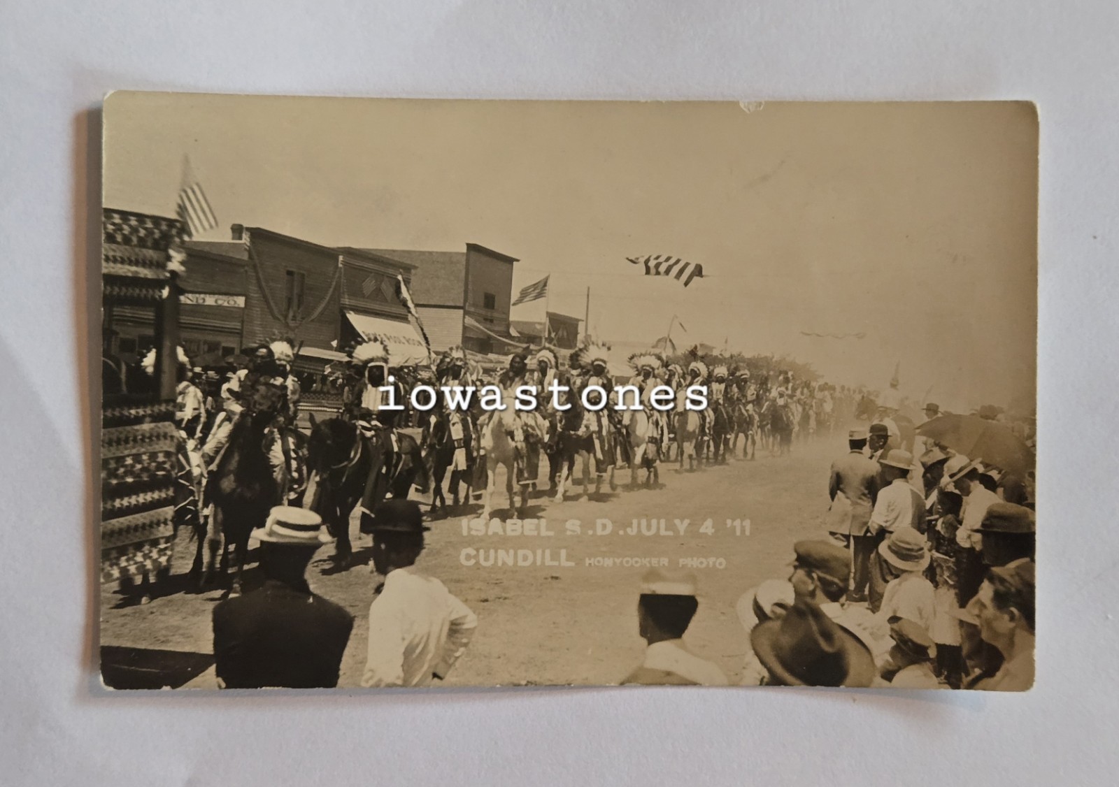RPPC Cheyenne River Sioux Tribe 4th of July Parade Isabel South Dakota 1911 RPPC Cheyenne River Sioux Tribe 4th of July Parade Isabel South Dakota 1911