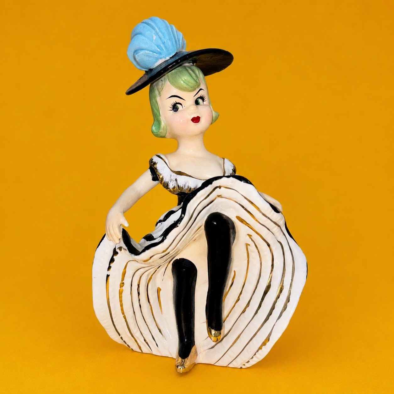 CUTE Can Can Dancer French Girl Woman Figurine Moulin Rouge TMJ Napco Lefton CUTE Can Can Dancer French Girl Woman Figurine Moulin Rouge TMJ Napco Lefton