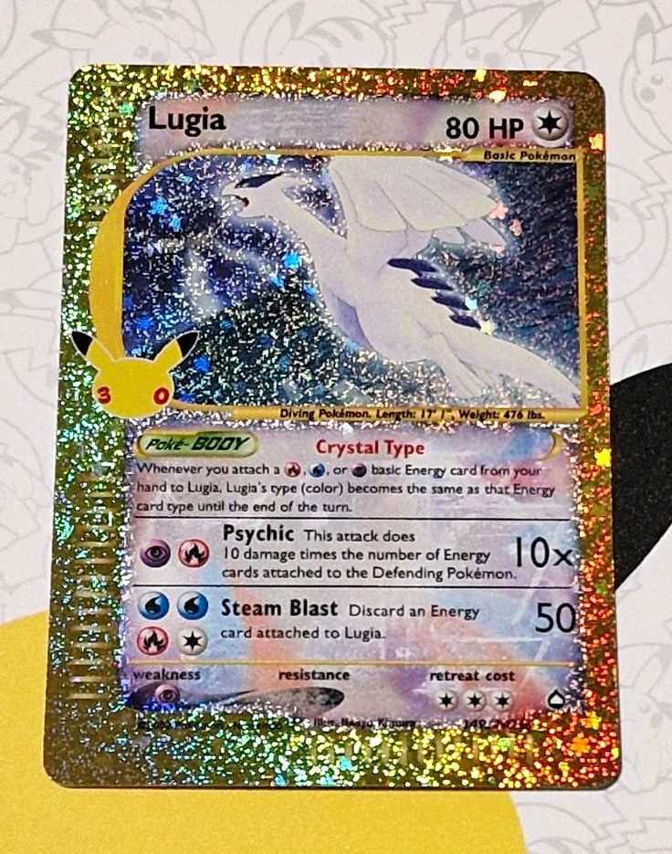 Pokémon TCG Lugia 149/147 Crystal Type Holo Rare - Aquapolis English
