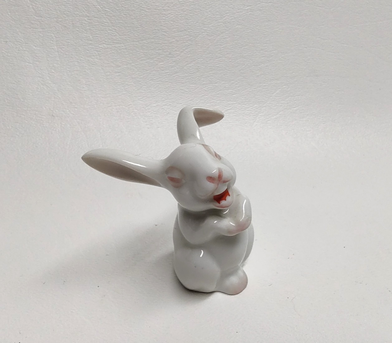 Vintage Rosenthal Laughing Rabbit Miniature White Figurine Glossy Germany 2" T Vintage Rosenthal Laughing Rabbit Miniature White Figurine Glossy Germany 2" T