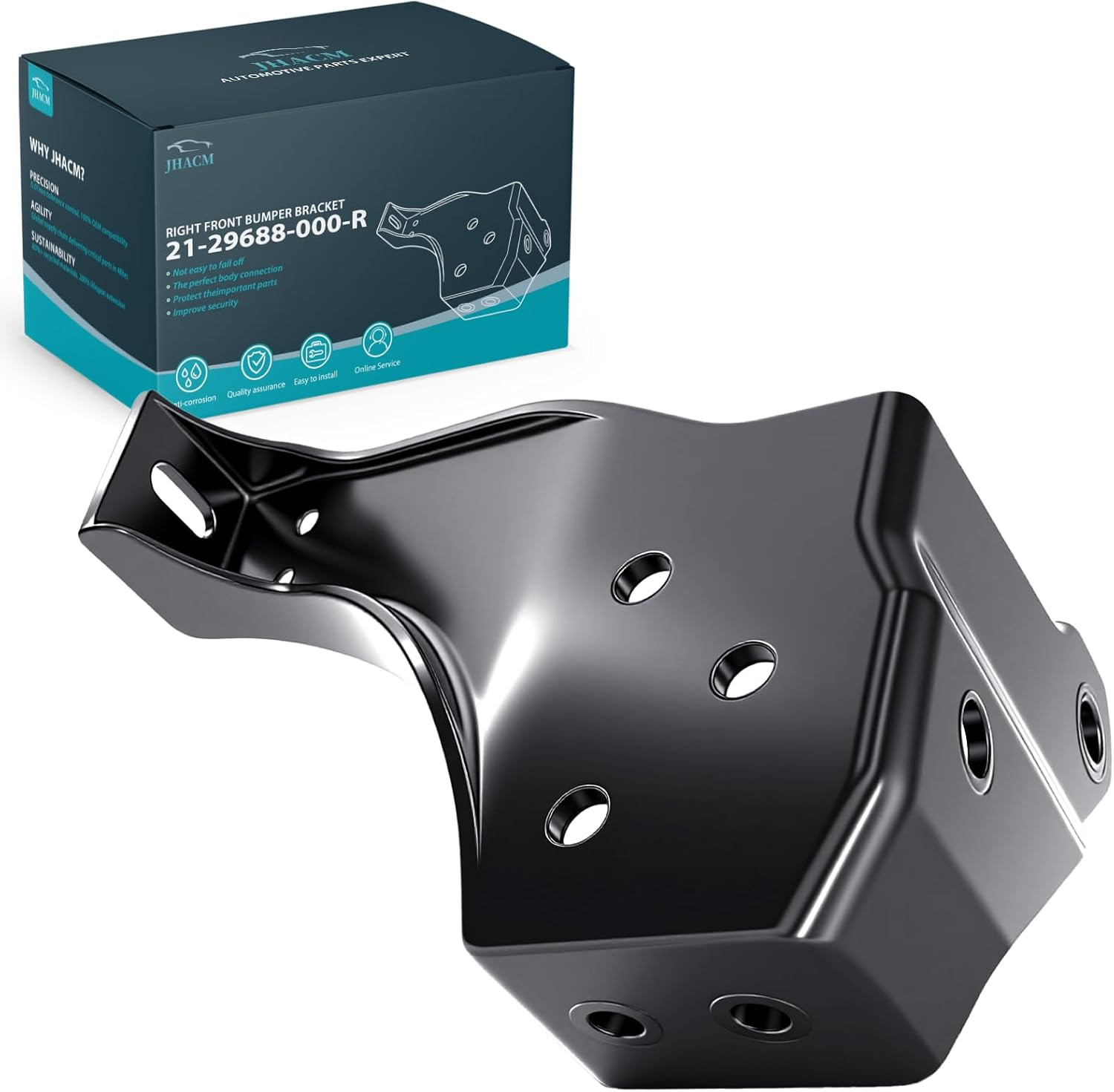 Right-Hand Passenger Side Front Bumper Bracket for Freightliner Cascadia & M2 10 Right-Hand Passenger Side Front Bumper Bracket for Freightliner Cascadia & M2 10