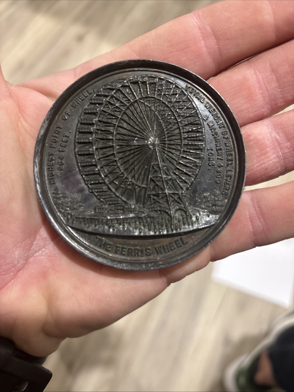 1893 Chicago Worlds Fair Ferris Wheel Medallion 1893 Chicago Worlds Fair Ferris Wheel Medallion