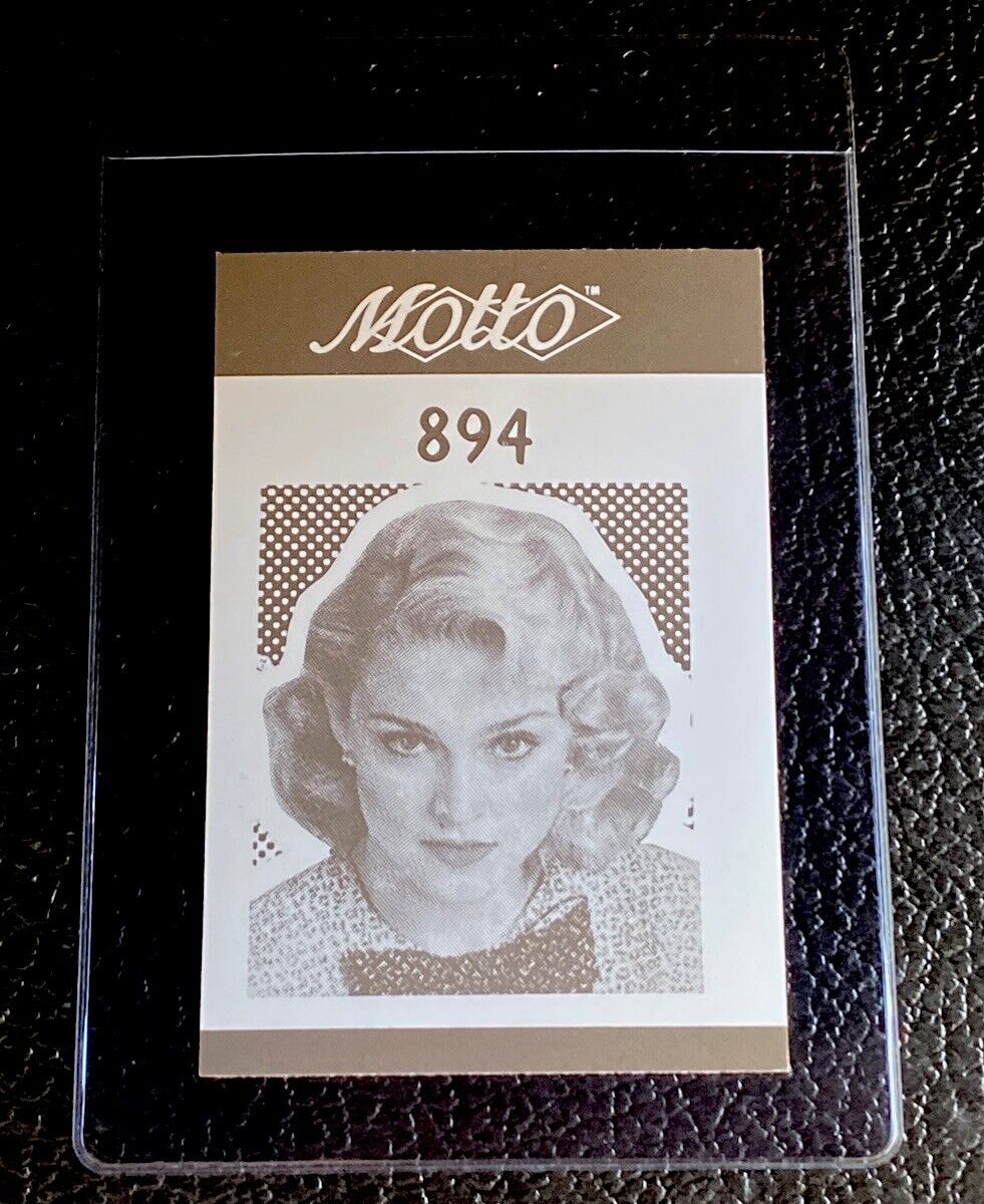 Madonna 1987 Motto Trivia Game Trading Card Singer Pop Music Ciccone 80s Star