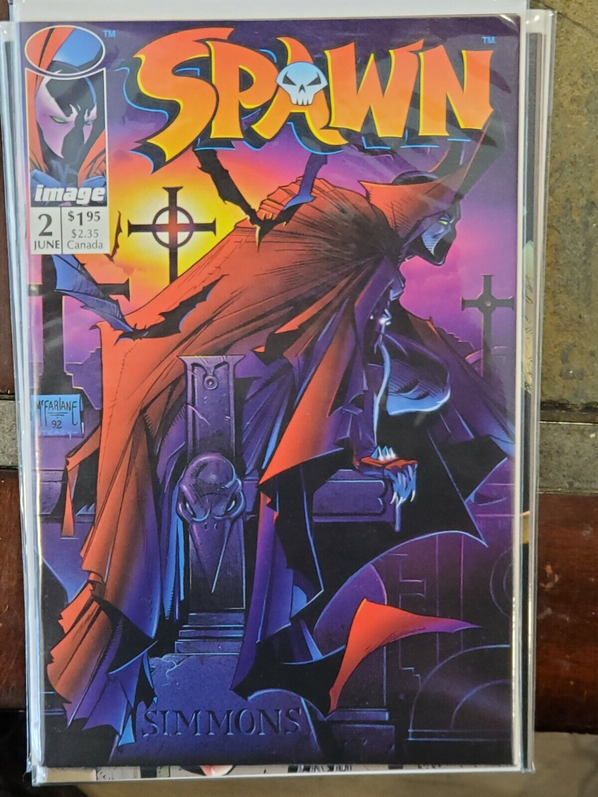 SPAWN #2 NM(9.4) W/PGS *1st APPEARANCE OF THE VIOLATOR* IMAGE COMICS JUNE 1992