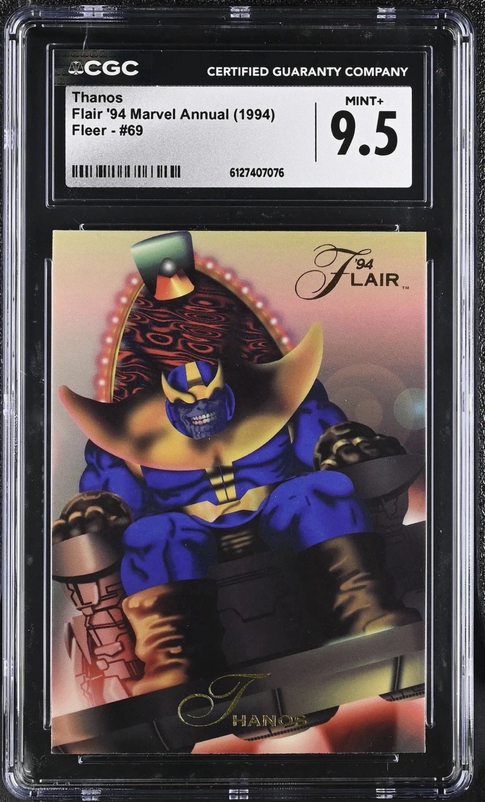 1994 Fleer Flair '94 Marvel Annual Thanos #69 CGC 9.5 (POP 1) MARVEL FRANCHISE 1994 Fleer Flair '94 Marvel Annual Thanos #69 CGC 9.5 (POP 1) MARVEL FRANCHISE