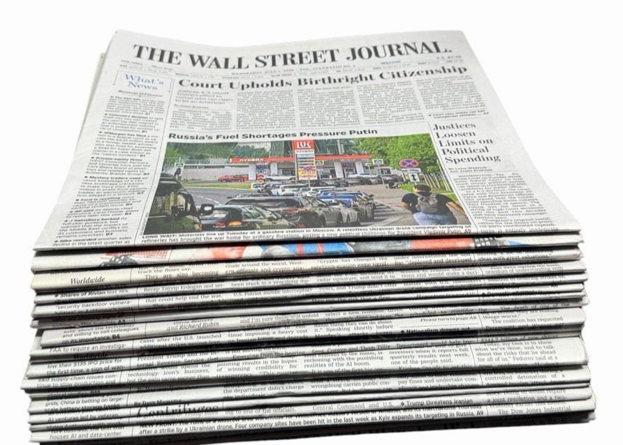 The Wall Street Journal Newspapers LOT/24 July 2026 Complete Unread Papers The Wall Street Journal Newspapers LOT/24 July 2026 Complete Unread Papers