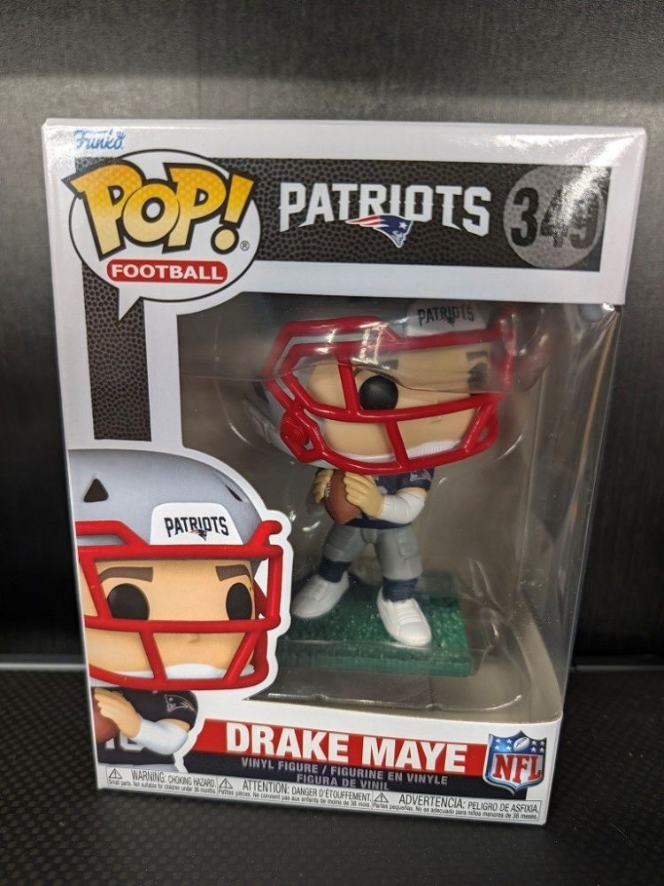 Funko POP Drake Maye New England Patriots NFL Figure #349 Funko POP Drake Maye New England Patriots NFL Figure #349