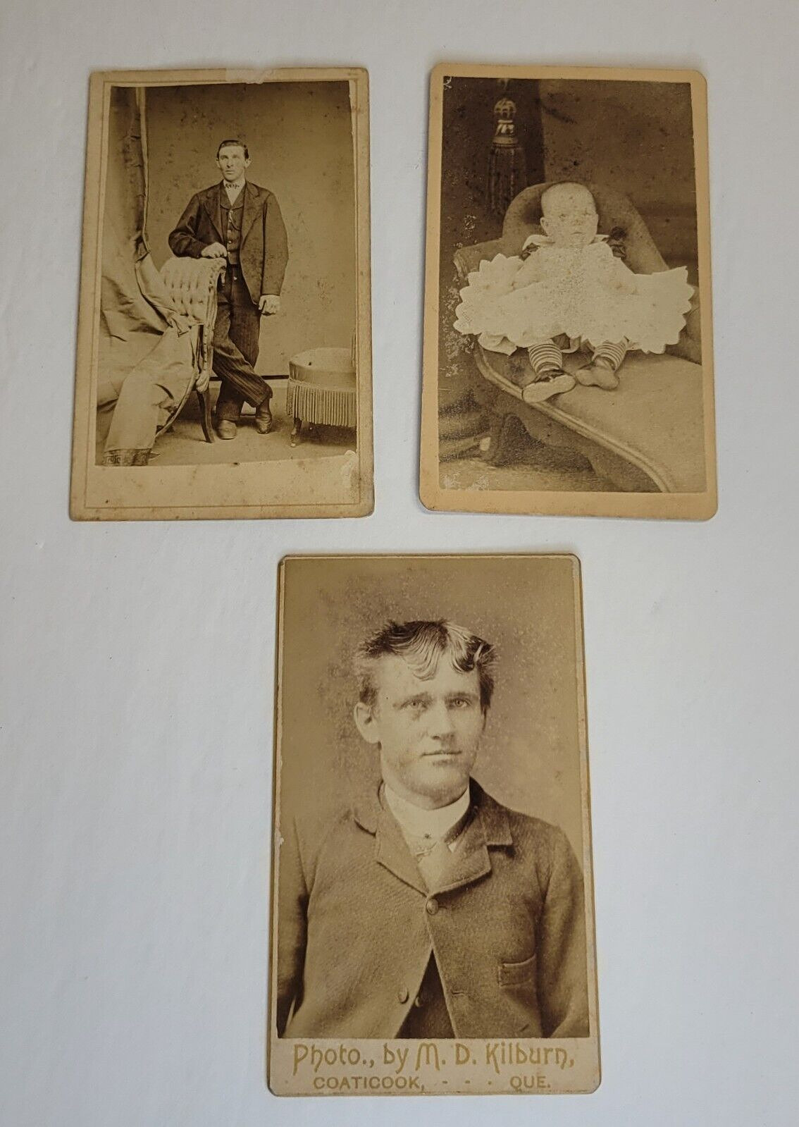 Antique 1860s CDV Lot of 3 Photographs Reading Penn. by Patton & Dietrich etc Antique 1860s CDV Lot of 3 Photographs Reading Penn. by Patton & Dietrich etc