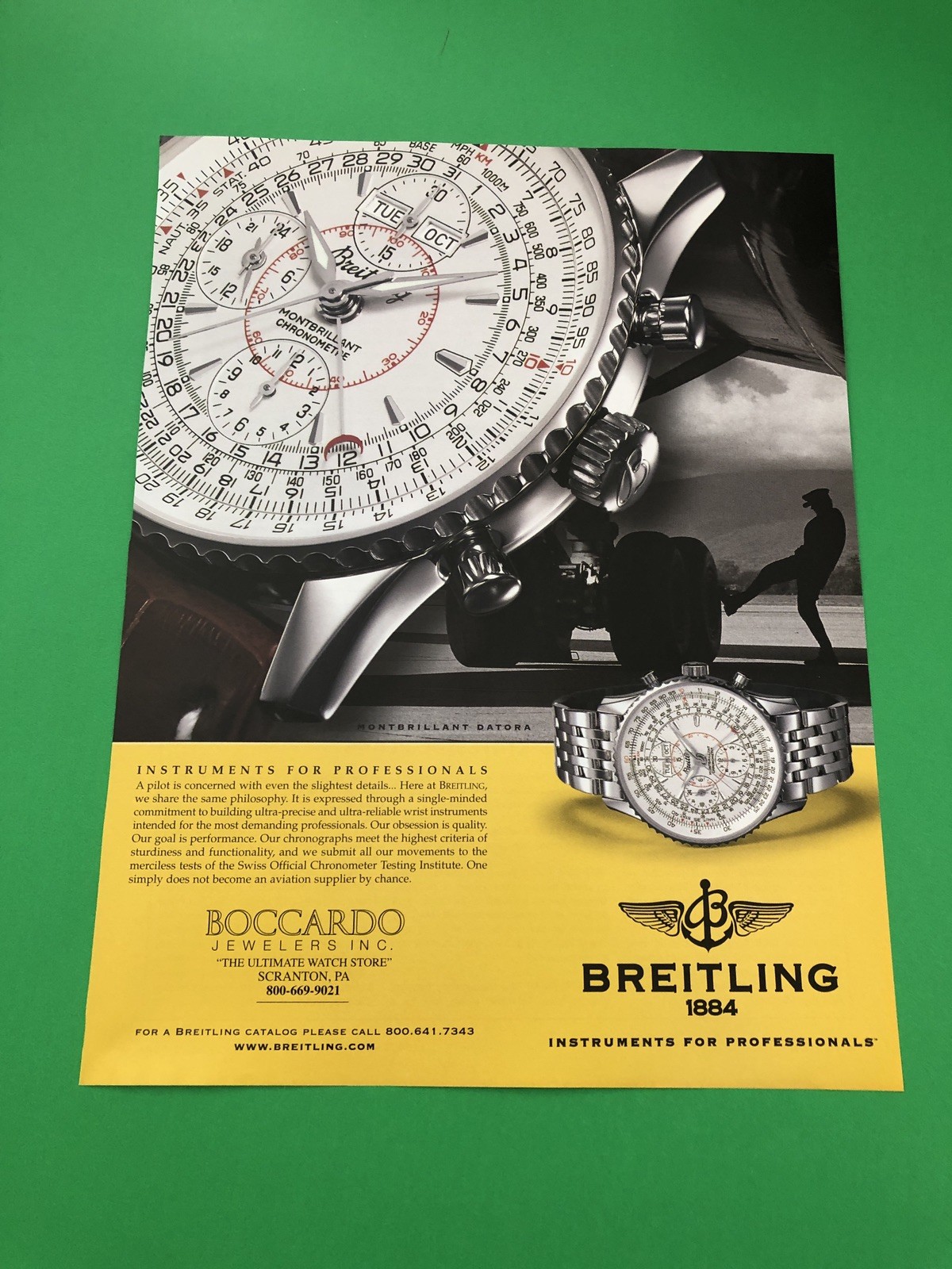 BREITLING MONTBRILLANT DATORA WATCH ORIGINAL PRINTED AD ADVERTISEMENT PRINT BREITLING MONTBRILLANT DATORA WATCH ORIGINAL PRINTED AD ADVERTISEMENT PRINT