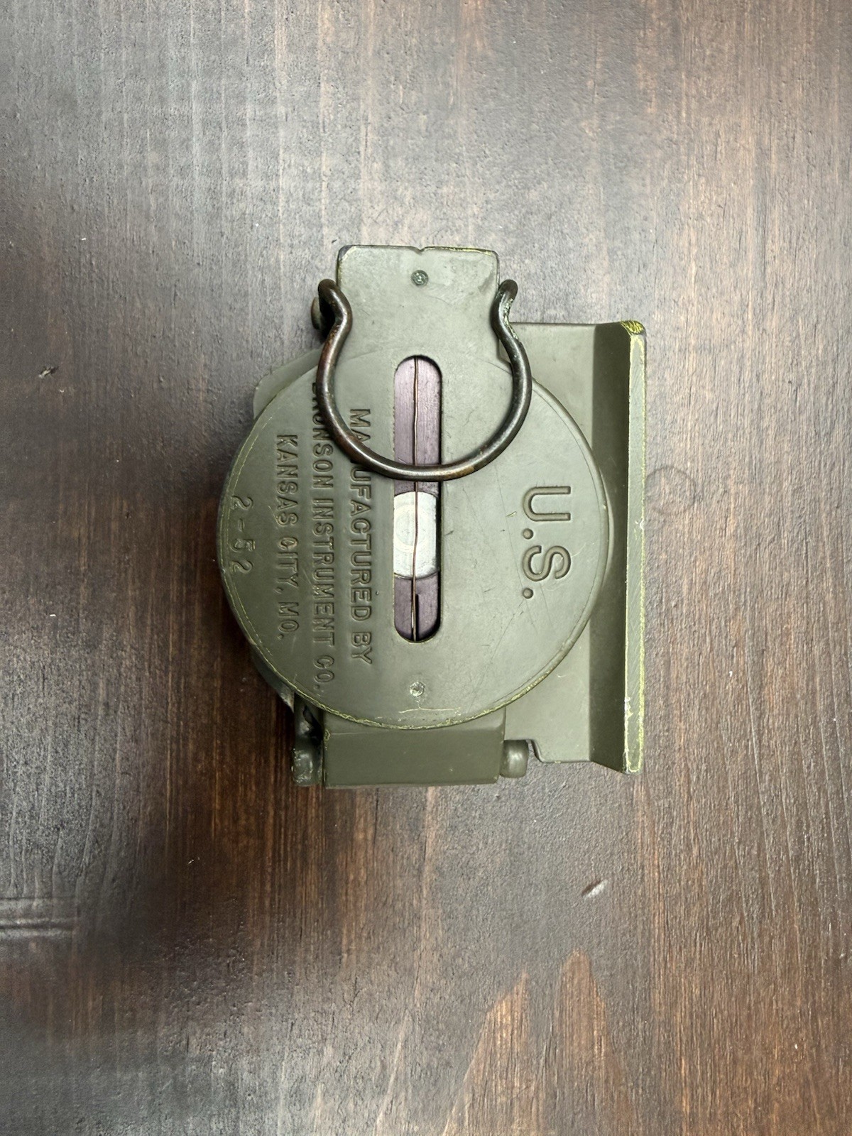 Vintage U.S. military M-1950 lensatic compass made by the Brunson Instrument Co Vintage U.S. military M-1950 lensatic compass made by the Brunson Instrument Co