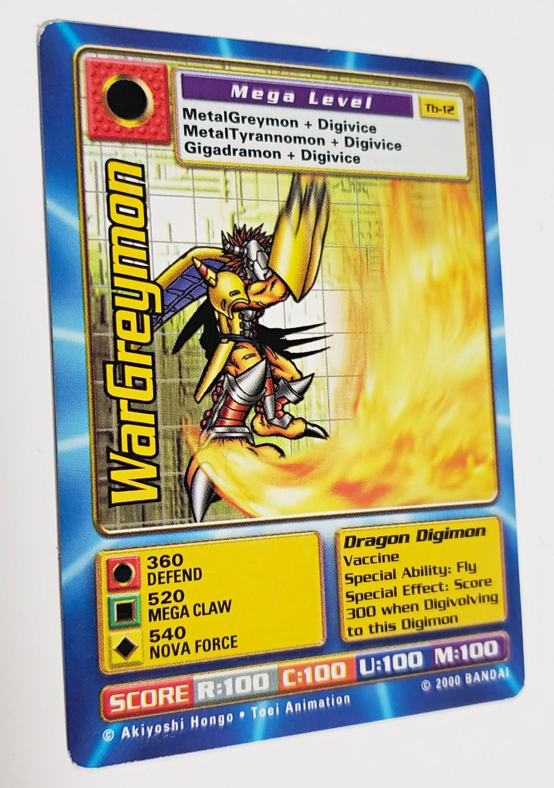 Bandai Digimon Digital Monster Wargreymon Mega Level TB-12 Card 2000 English Bandai Digimon Digital Monster Wargreymon Mega Level TB-12 Card 2000 English