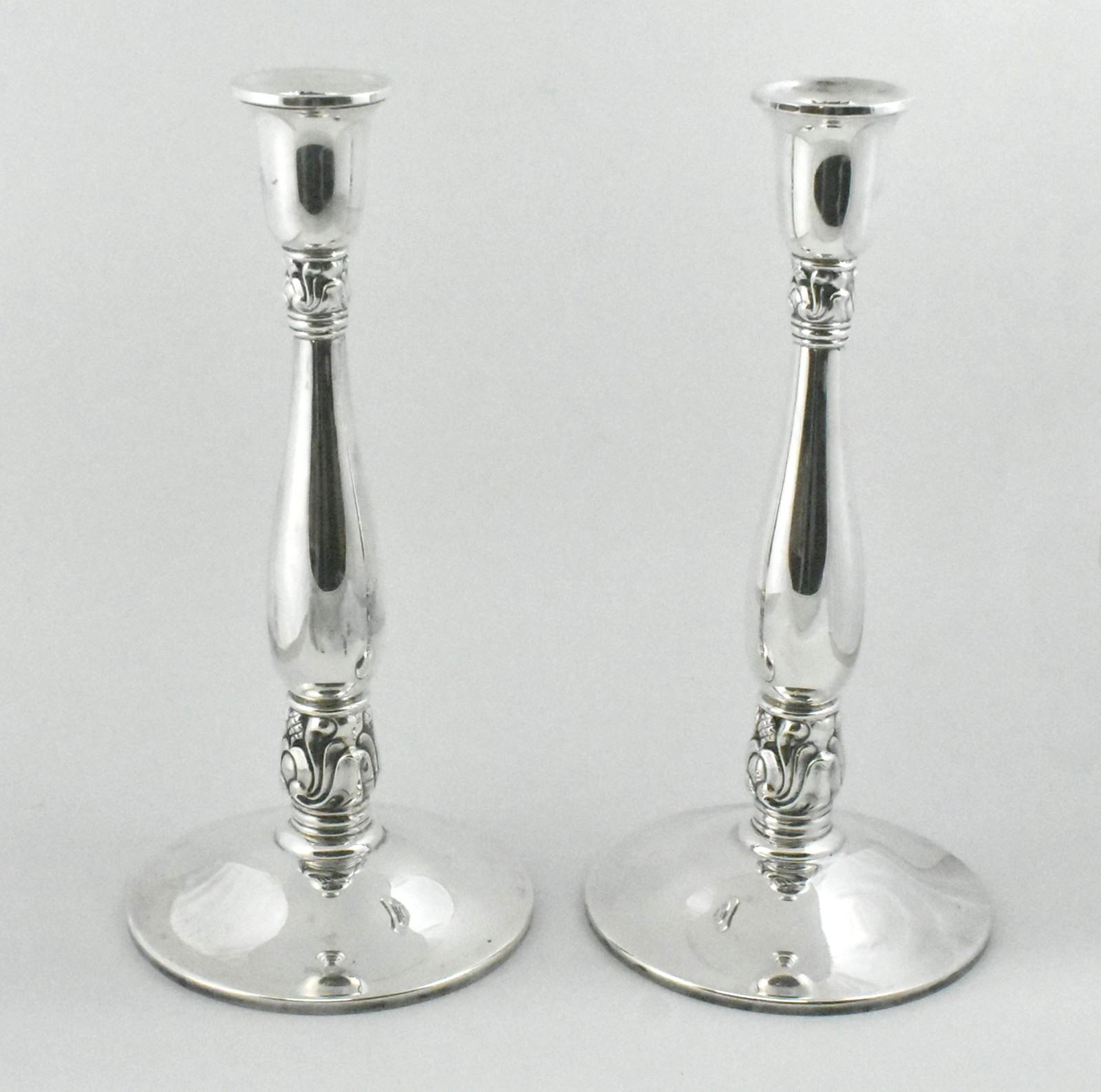 Pair Royal Danish by International Silver Sterling Candlesticks