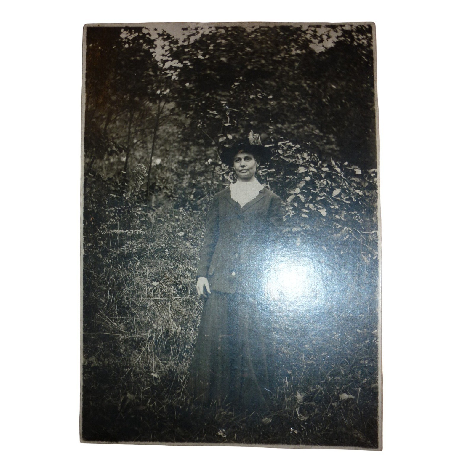 Antique 1900s Portrait Photo Victorian Edwardian Woman in Tailored Suit Hat 5x7 Antique 1900s Portrait Photo Victorian Edwardian Woman in Tailored Suit Hat 5x7