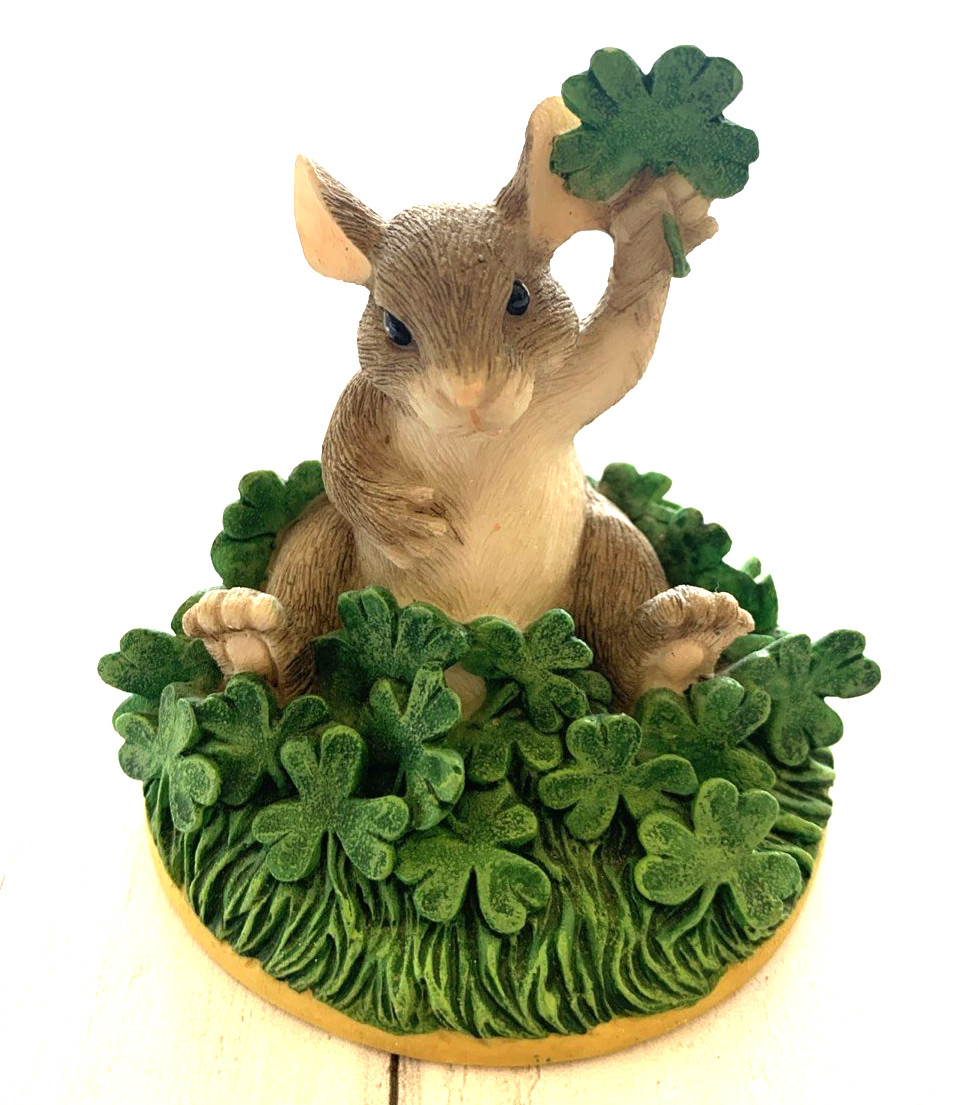 VTG 1998 Charming Tails Figurine-GOOD LUCK Fitz and Floyd-Irish Mouse w/ box VTG 1998 Charming Tails Figurine-GOOD LUCK Fitz and Floyd-Irish Mouse w/ box