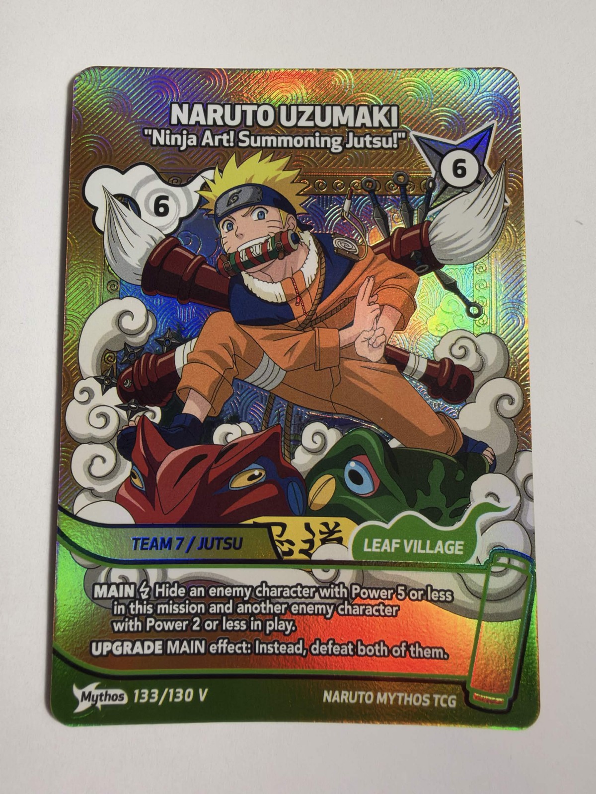 Naruto Mythos TCG Naruto Uzumaki "Ninja Art Summoning Jutsu" Holo 2002 Naruto Mythos TCG Naruto Uzumaki "Ninja Art Summoning Jutsu" Holo 2002