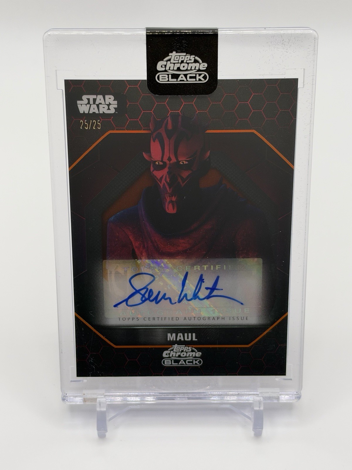 2024 Topps Star Wars Chrome Black Sam Witwer as Maul Orange Auto 25/25 OMEGA 2024 Topps Star Wars Chrome Black Sam Witwer as Maul Orange Auto 25/25 OMEGA