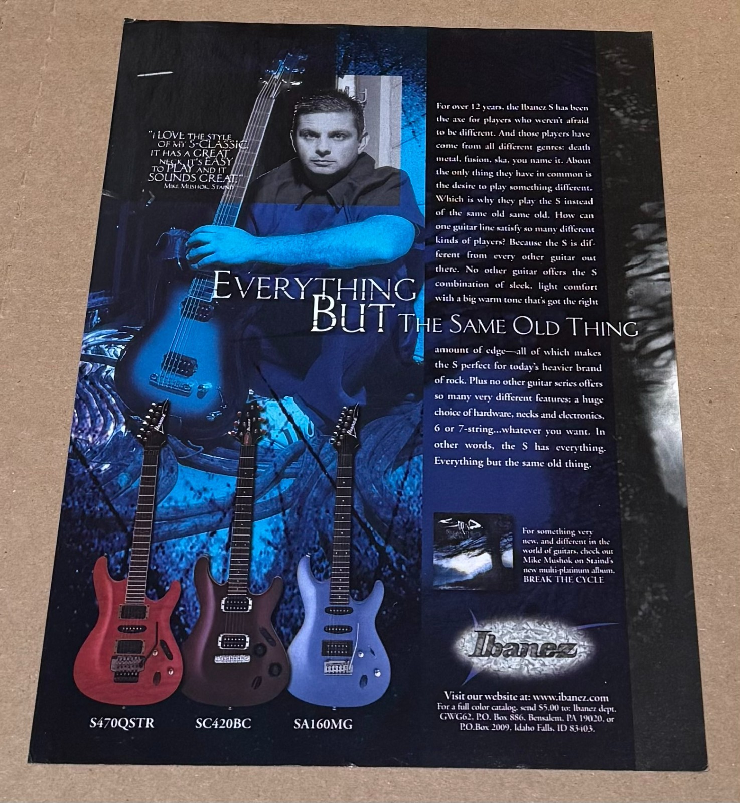 Ibanez Guitars - MIKE MUSHOK of STAIND - 2003 Print Advertisement