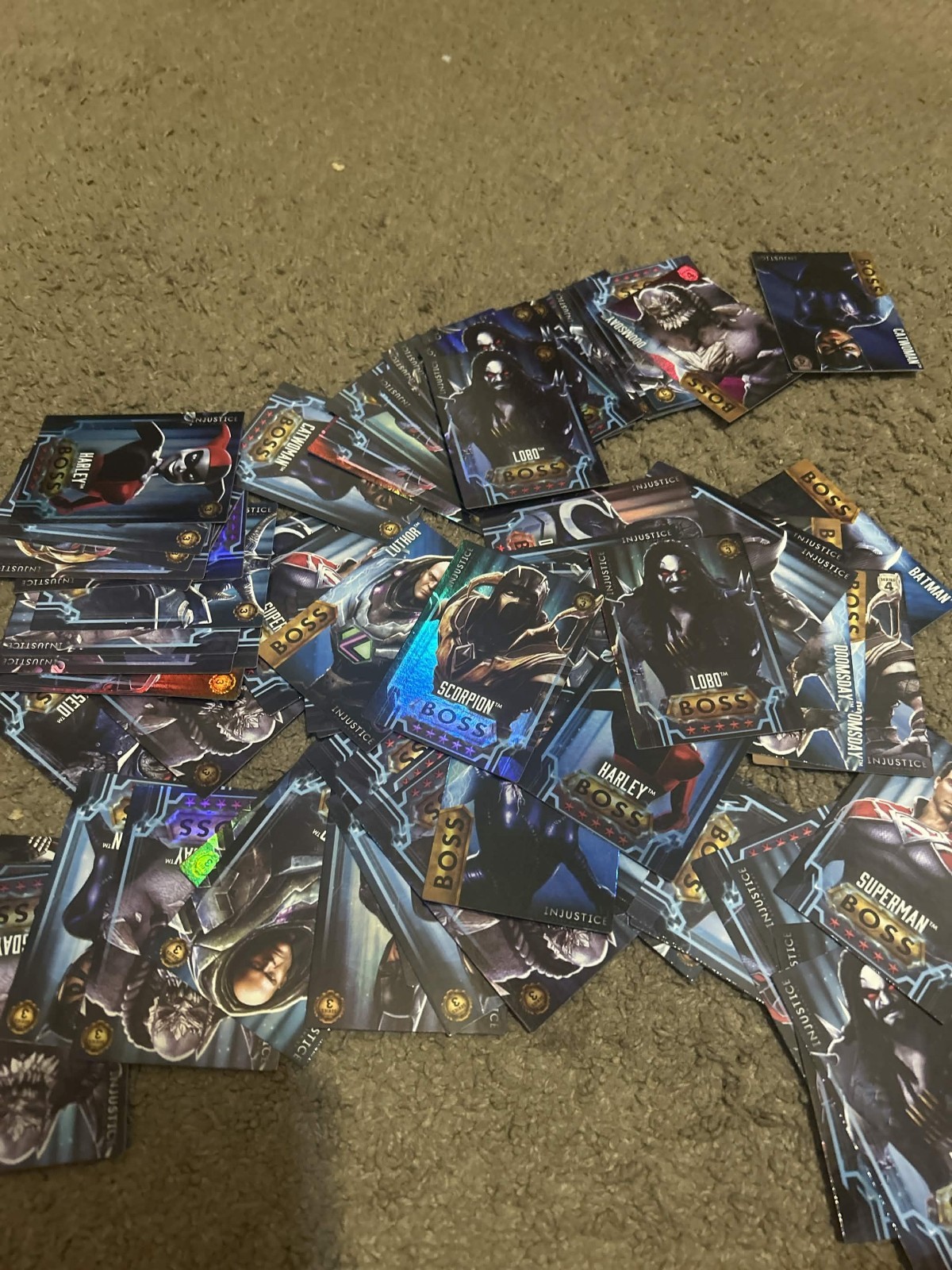 DC Injustice Gods series 3  Boss card lot 5 cards each