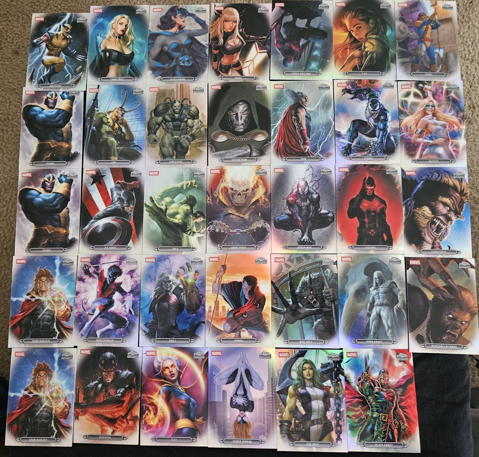 Marvel Topps Chrome Fanfare Lot Of 34 NM 2026 Marvel Topps Chrome Fanfare Lot Of 34 NM 2026