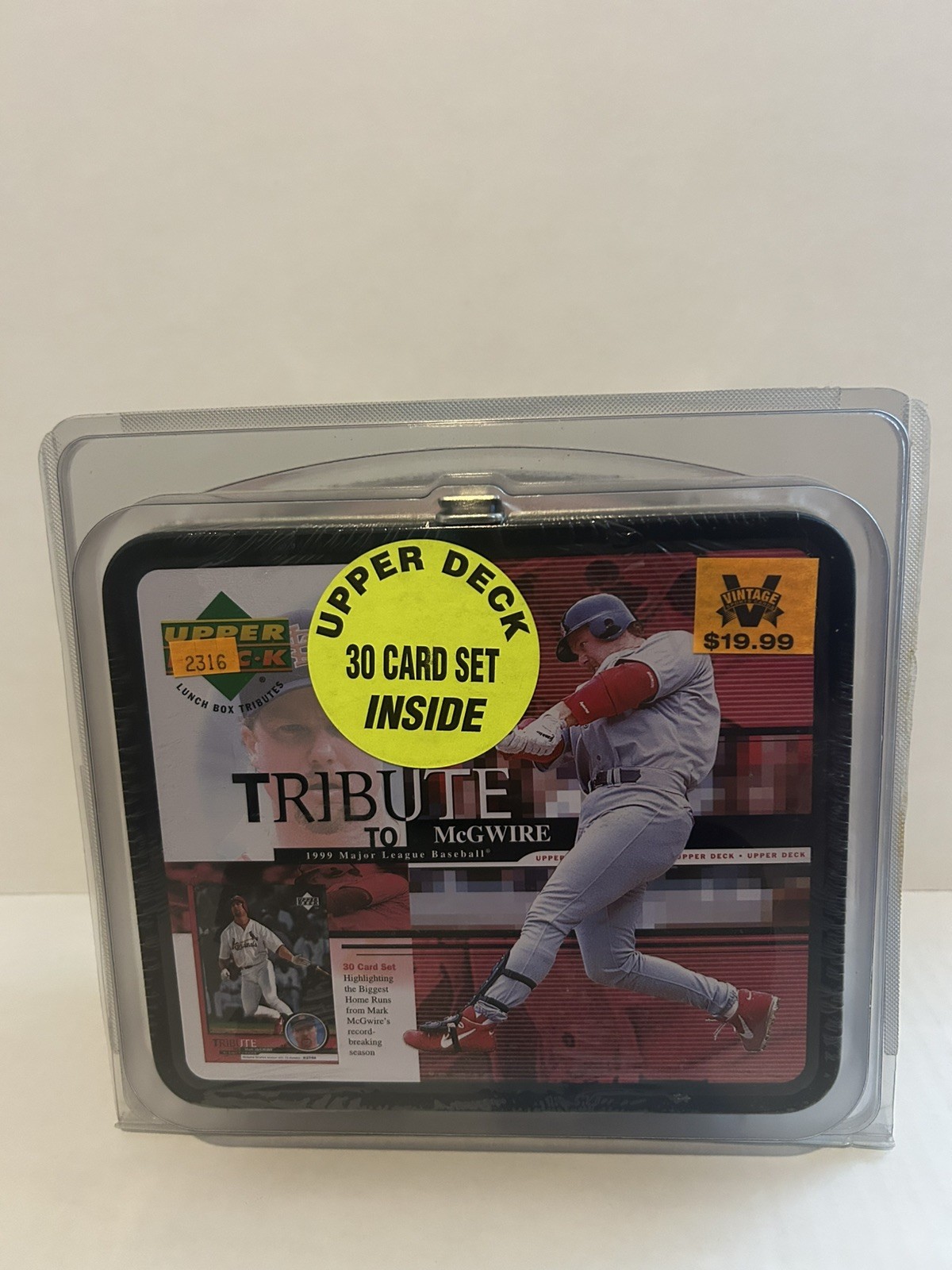 Vintage 1999 Upper Deck Tribute To Mark McGwire SEALED Lunch Box with 30 Cards Vintage 1999 Upper Deck Tribute To Mark McGwire SEALED Lunch Box with 30 Cards