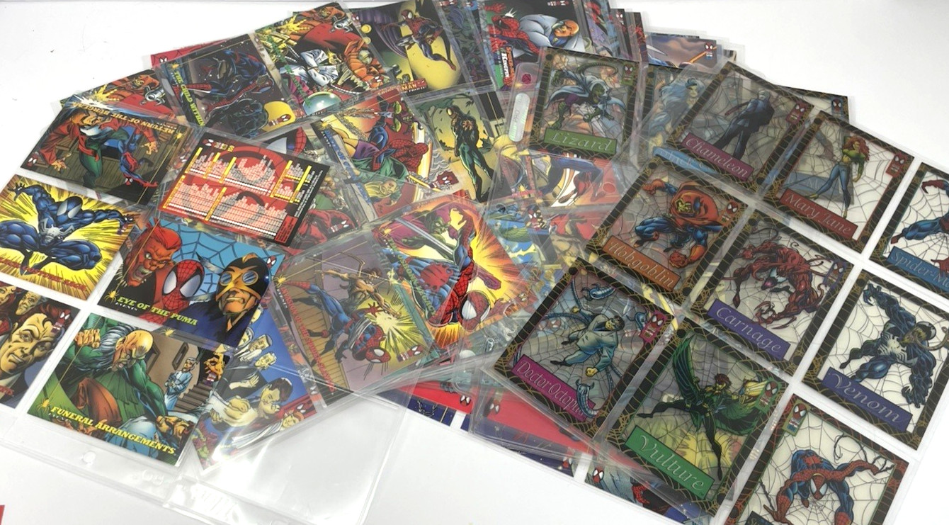 1994 MARVEL Spider-Man COMPLETE 150 Card Set & All 12 Suspended Animation Set 1994 MARVEL Spider-Man COMPLETE 150 Card Set & All 12 Suspended Animation Set