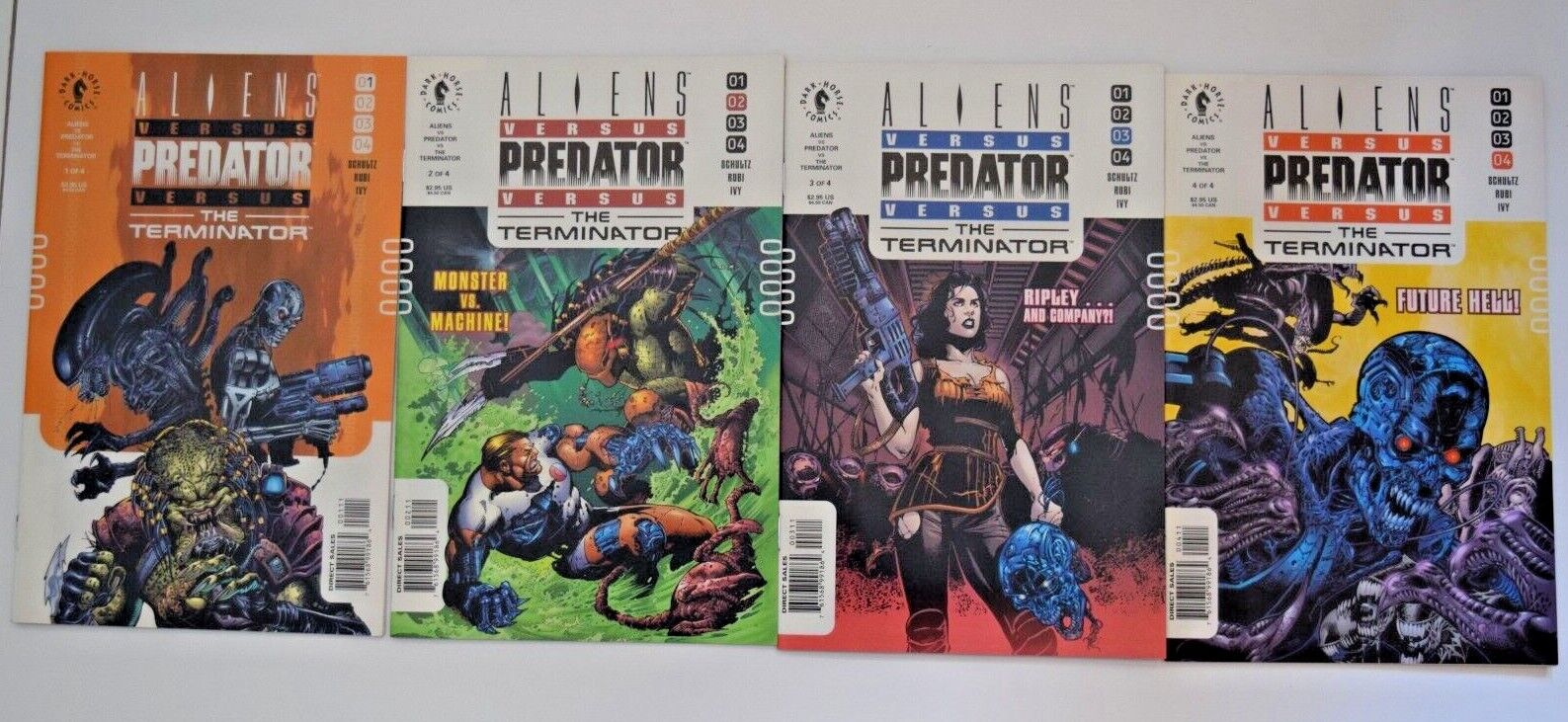 Aliens vs. Predator vs. the Terminator (2000) 4 Issue Set 1-4 Dark Horse Comics