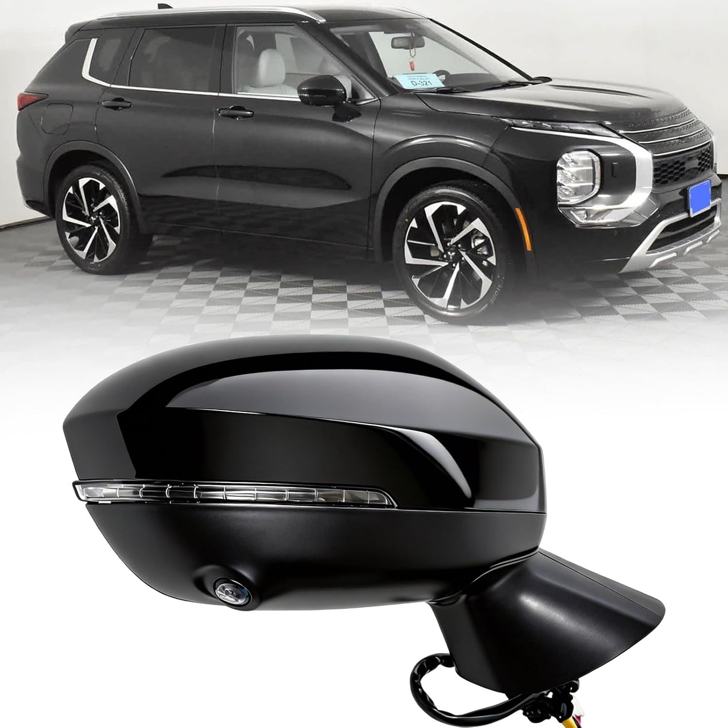 Passenger Right Side Mirror Compatible with 2022-2025 Mitsubishi Outlander Door