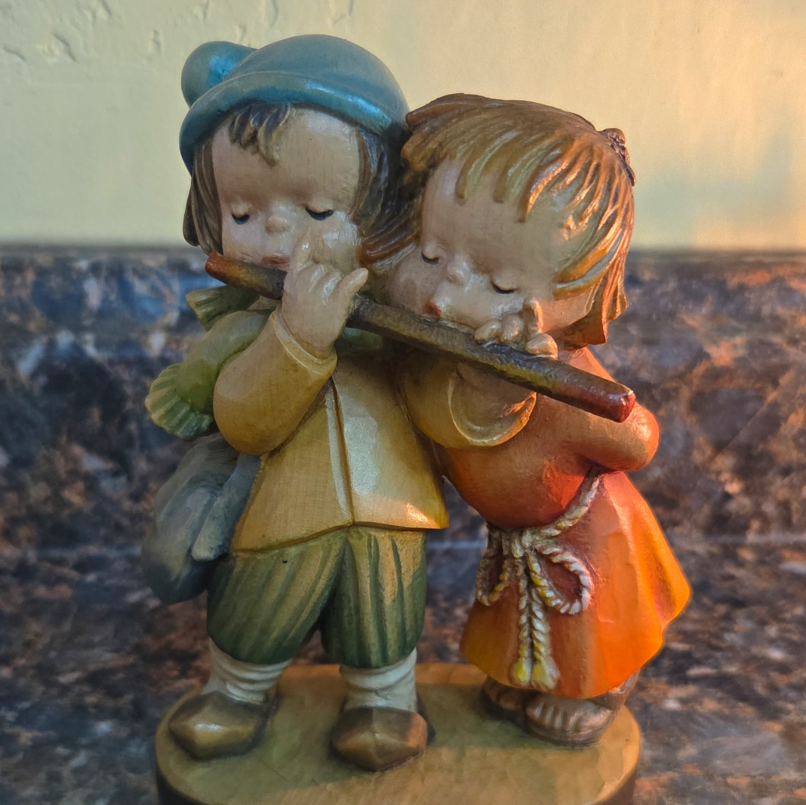 Vintage Anri Juan Ferrandiz "Duet" Wooden Figurine 6" Italy Figurine Statue - NR