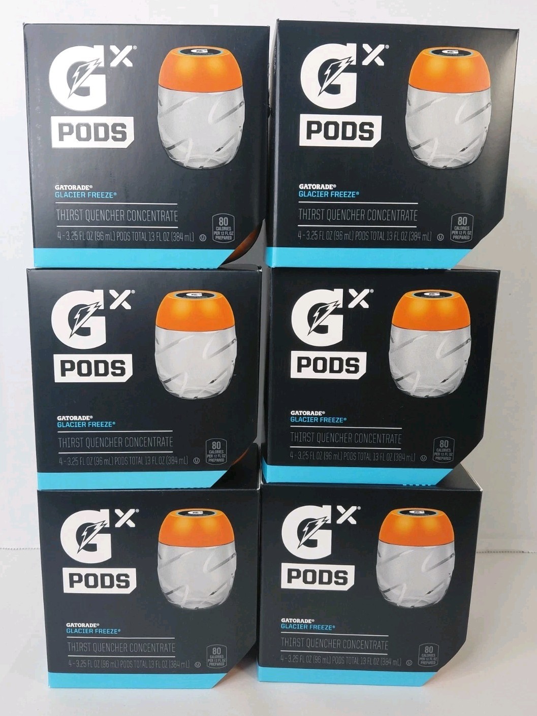 Gatorade GX Pods Glacier Freeze Lot Of 6 Boxes, 24 Pods Plz Read Description Gatorade GX Pods Glacier Freeze Lot Of 6 Boxes, 24 Pods Plz Read Description