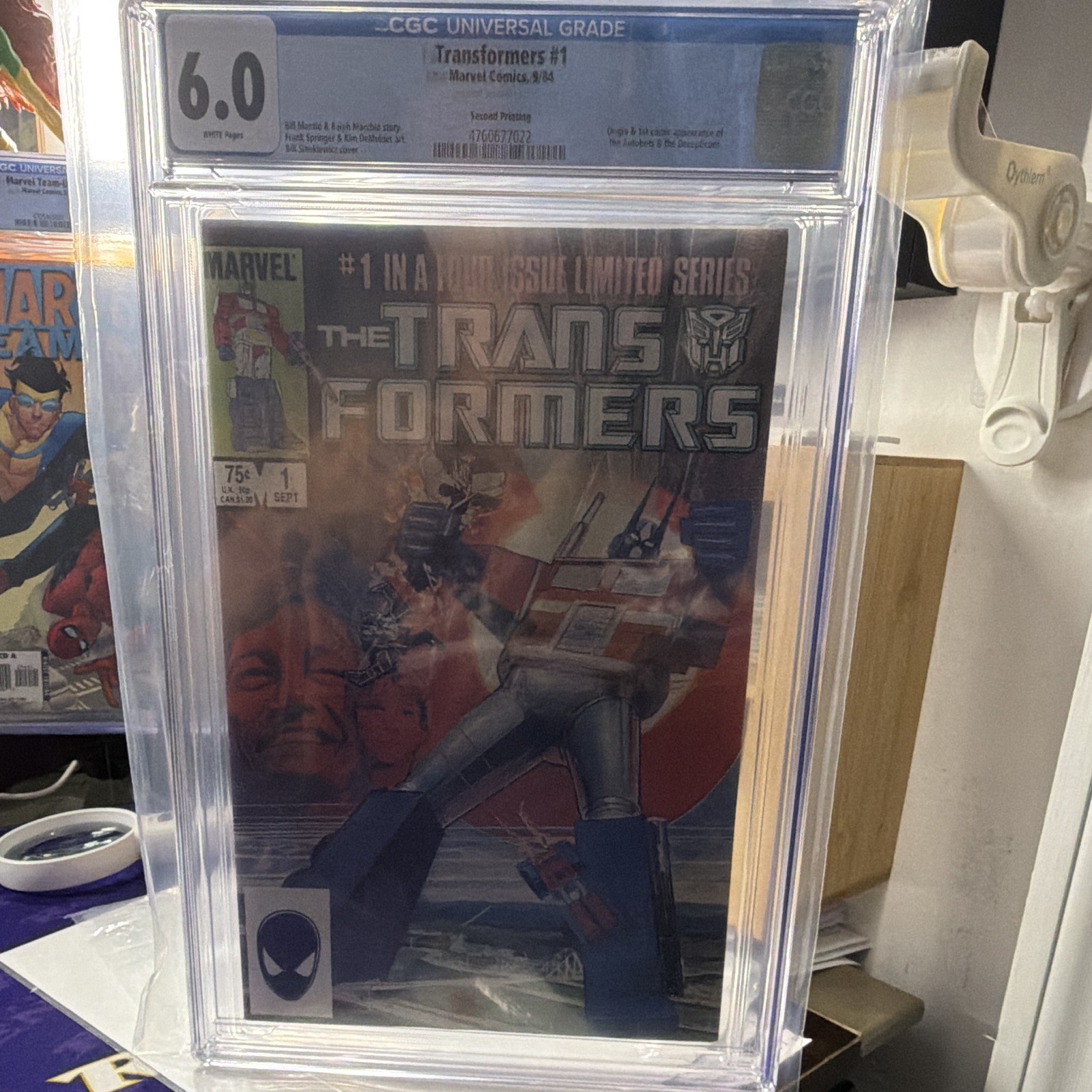 Marvel Transformers #1 (1984) CGC 6.0 Second Printing Optimus Prime Marvel Transformers #1 (1984) CGC 6.0 Second Printing Optimus Prime