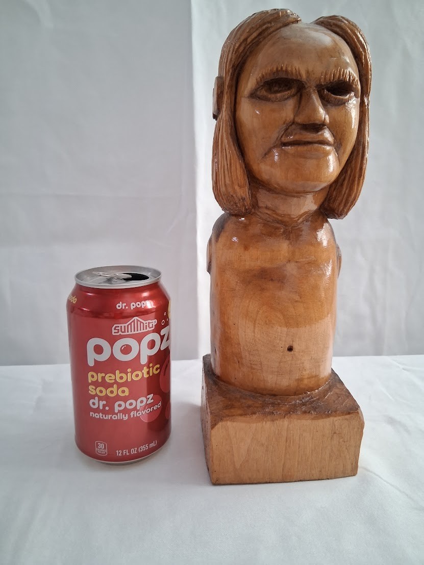 Vintage Creepy Girl Folk Art Goth Oddity Hand Carved Wooden handmade 93 OOAK Vintage Creepy Girl Folk Art Goth Oddity Hand Carved Wooden handmade 93 OOAK