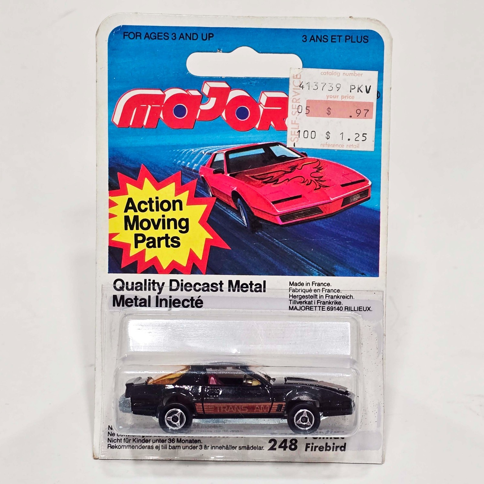 Vintage Majorette 248-293 Pontiac Firebird Trans Am / Black / Regular Wheels Vintage Majorette 248-293 Pontiac Firebird Trans Am / Black / Regular Wheels